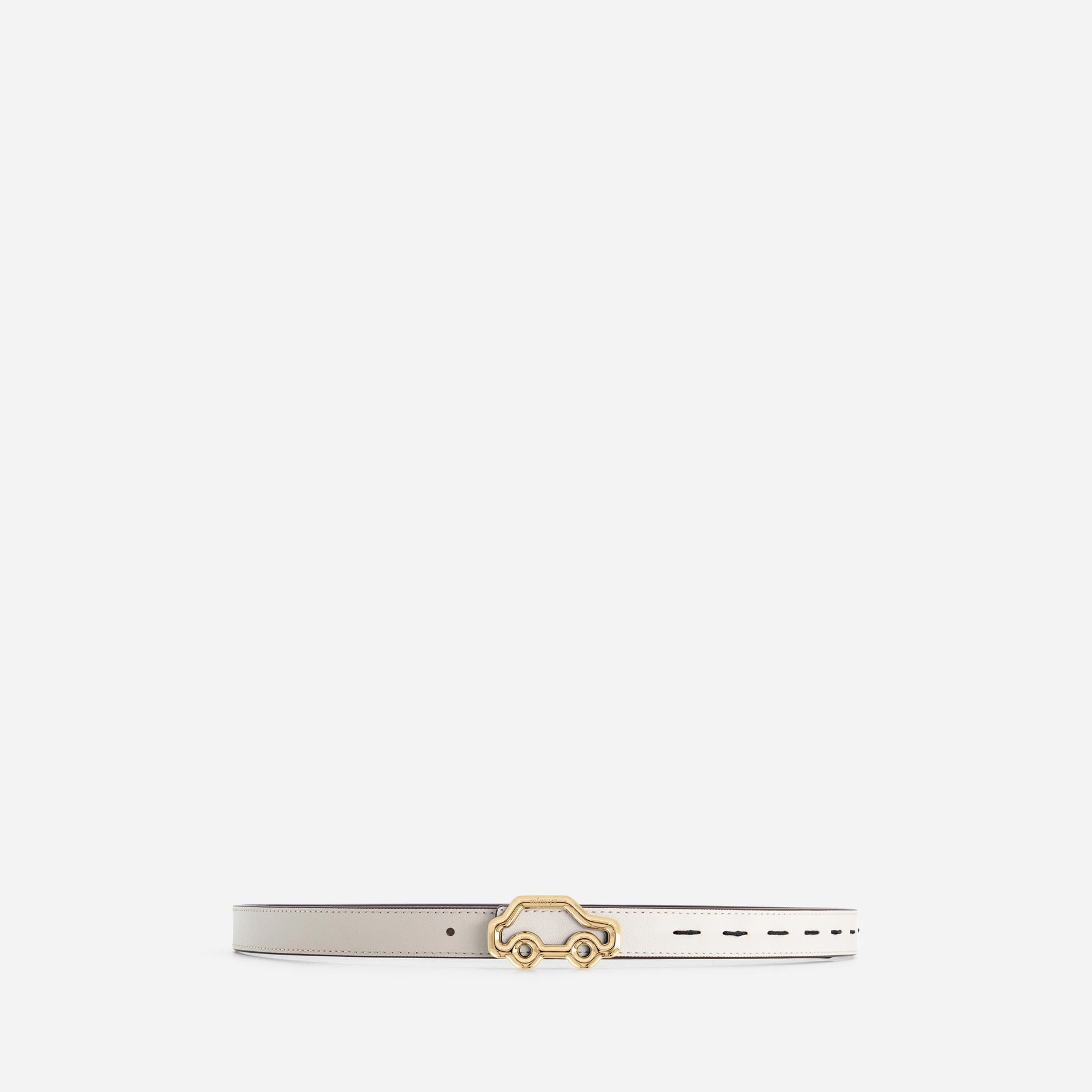 "Hit the Road" Belt - Off White & Espresso