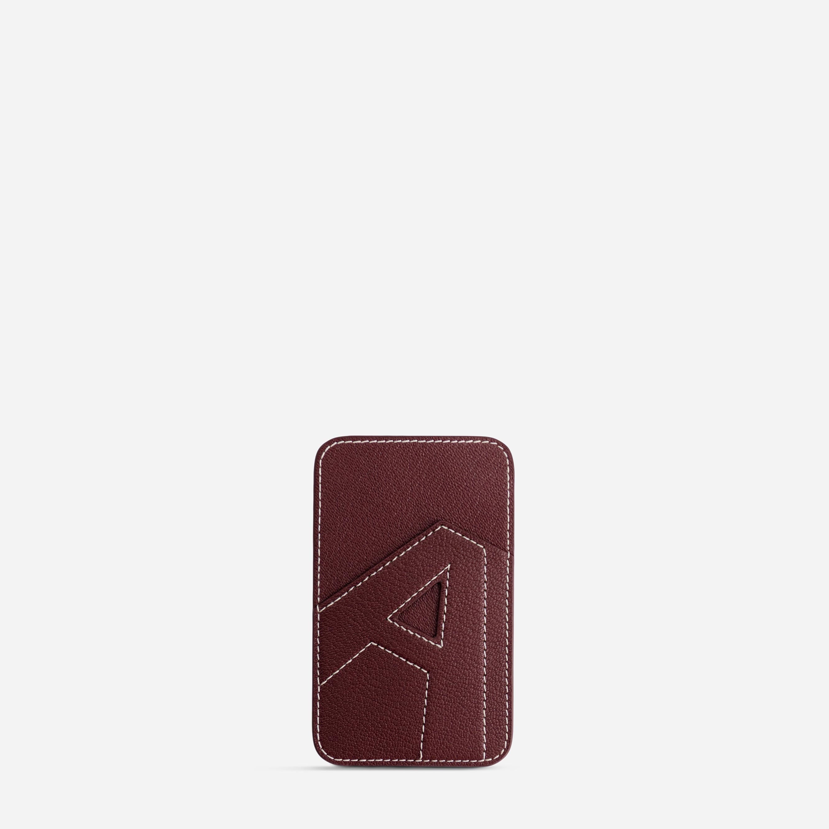 Cardholder A - Chèvre Bordeaux