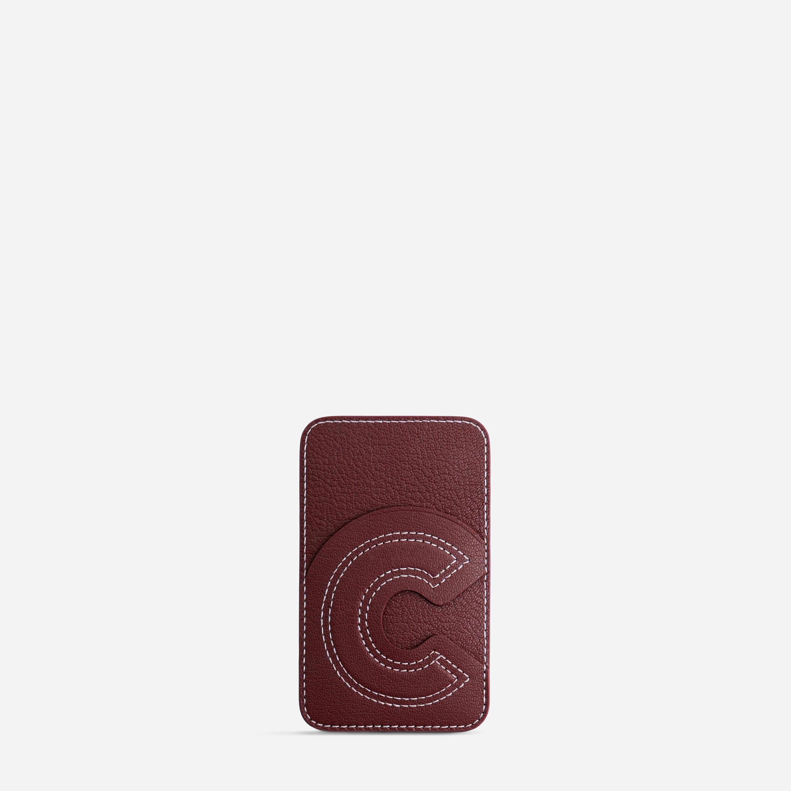 Cardholder C - Chèvre Bordeaux
