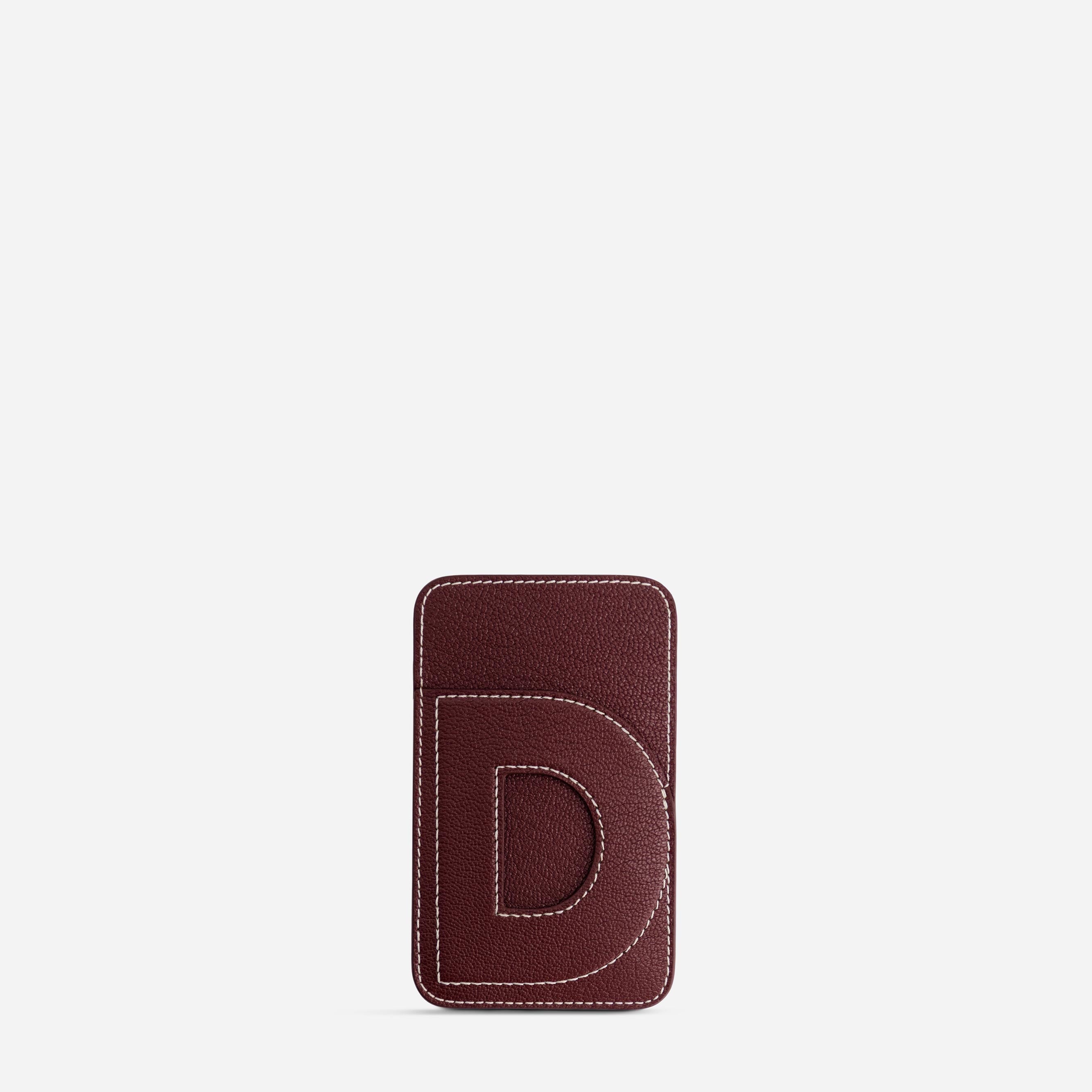 Cardholder D - Chèvre Bordeaux