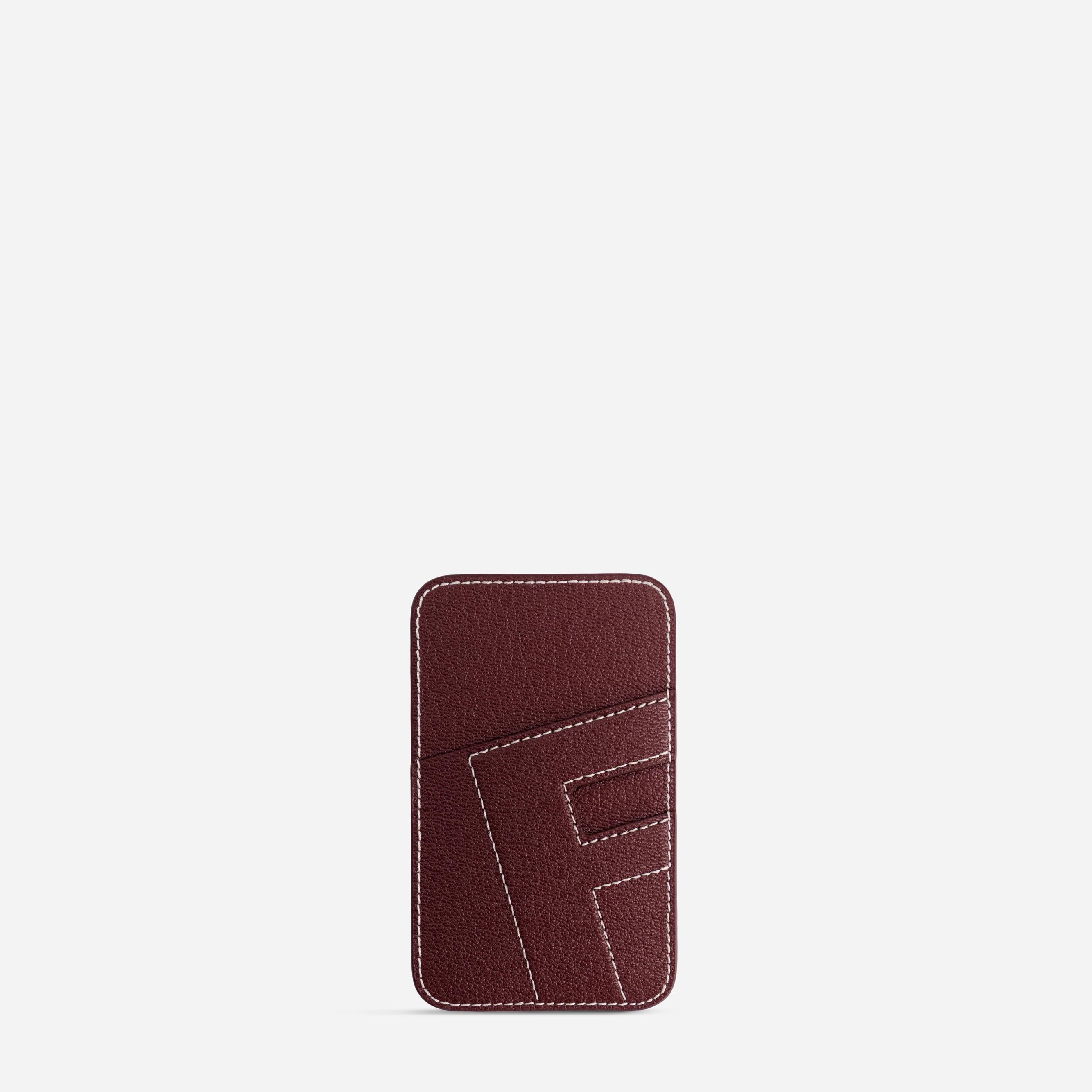 Cardholder F - Chèvre Bordeaux