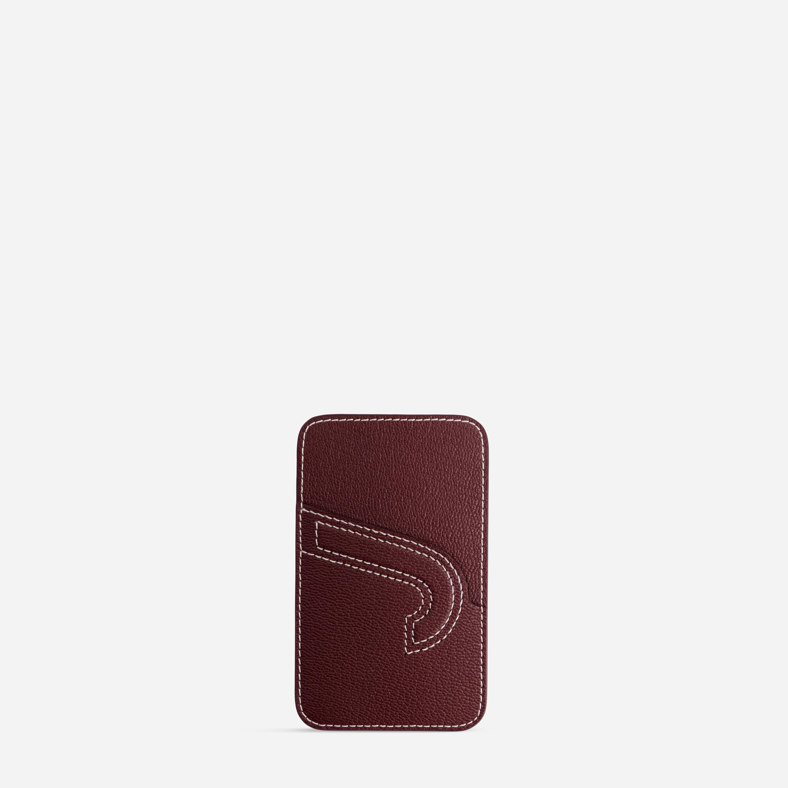 Cardholder J - Chèvre Bordeaux