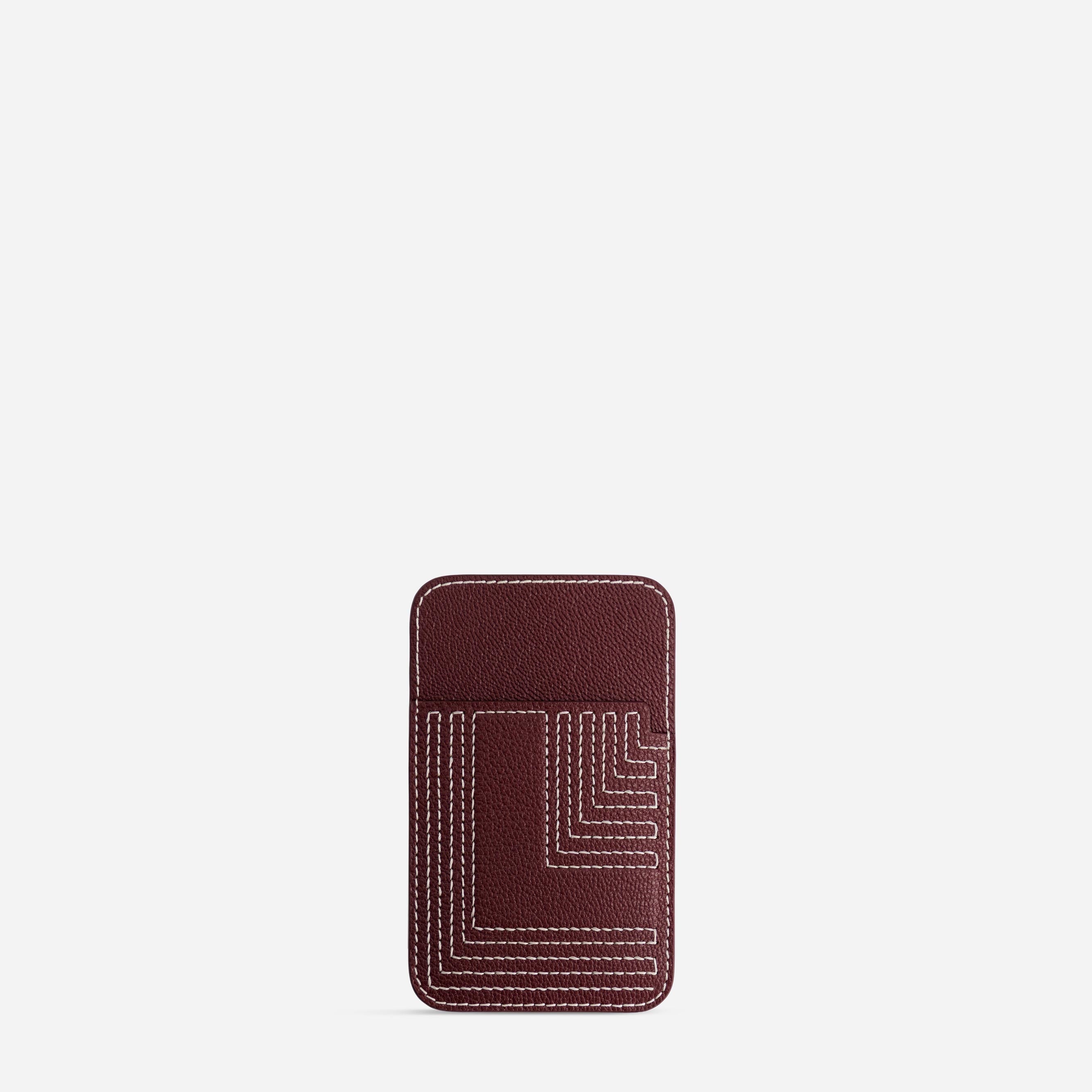 Cardholder L - Chèvre Bordeaux