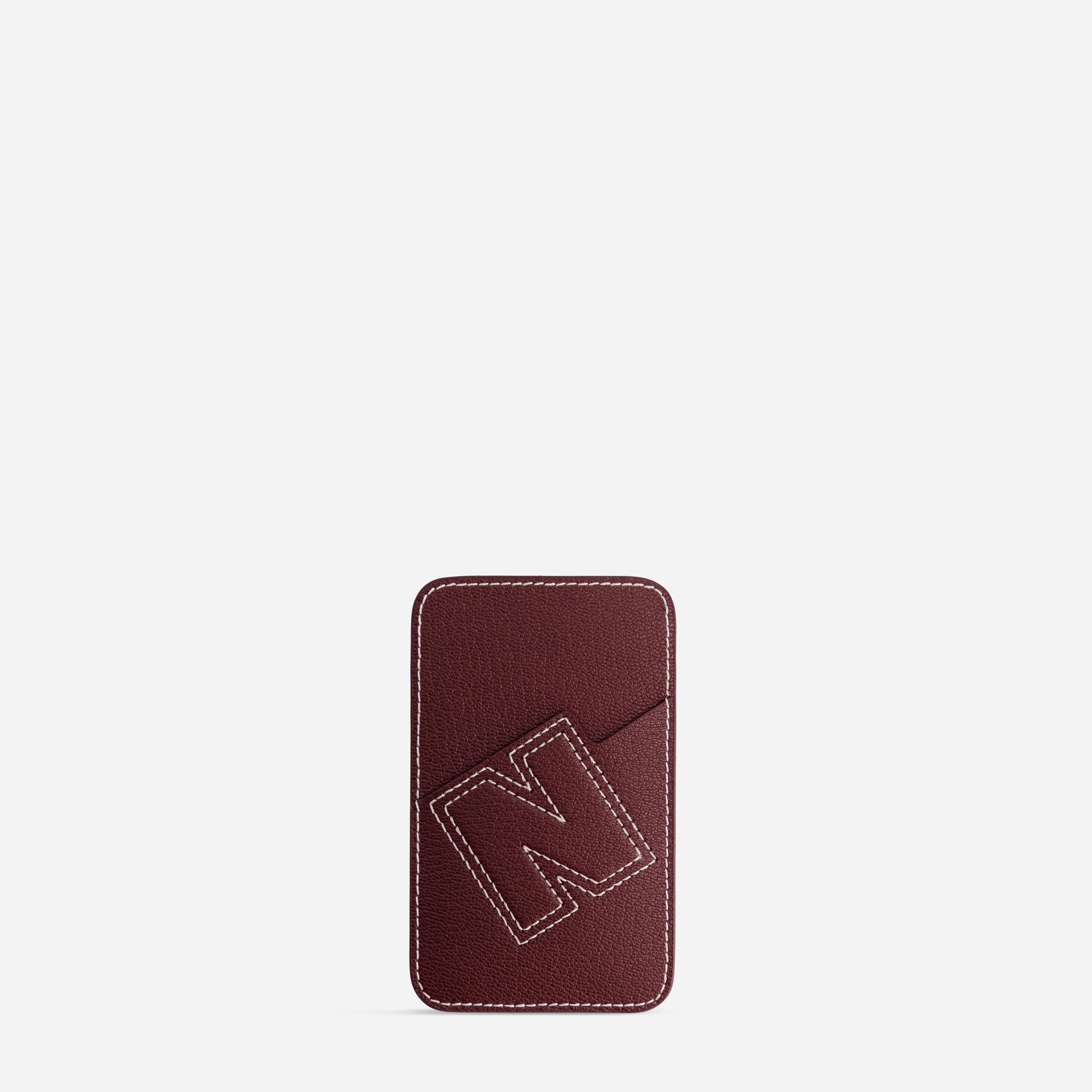 Cardholder N - Chèvre Bordeaux