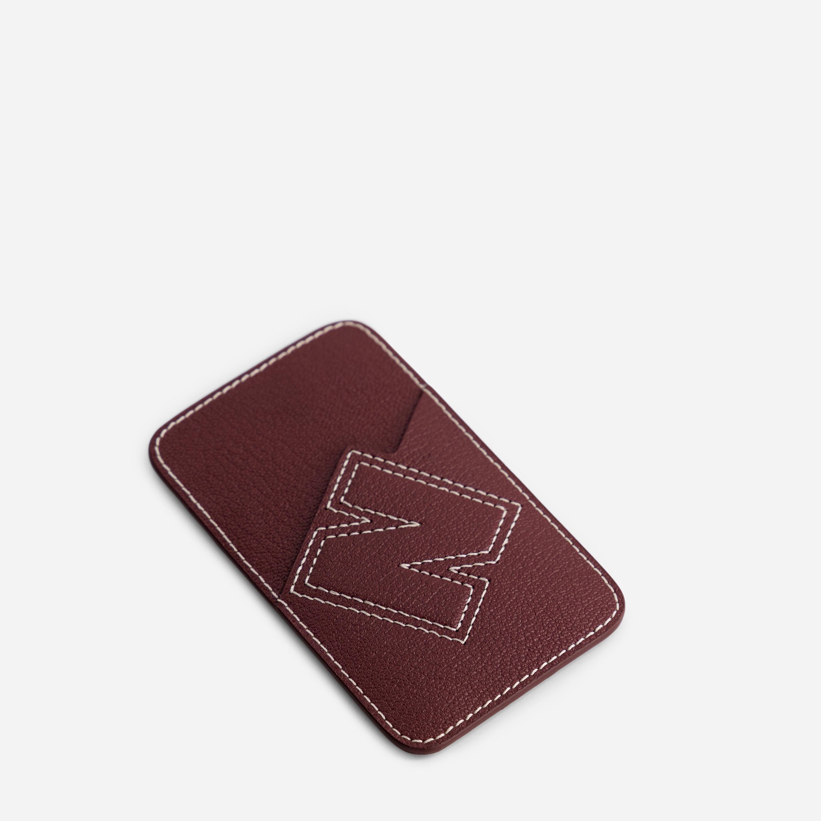 Cardholder N - Chèvre Bordeaux
