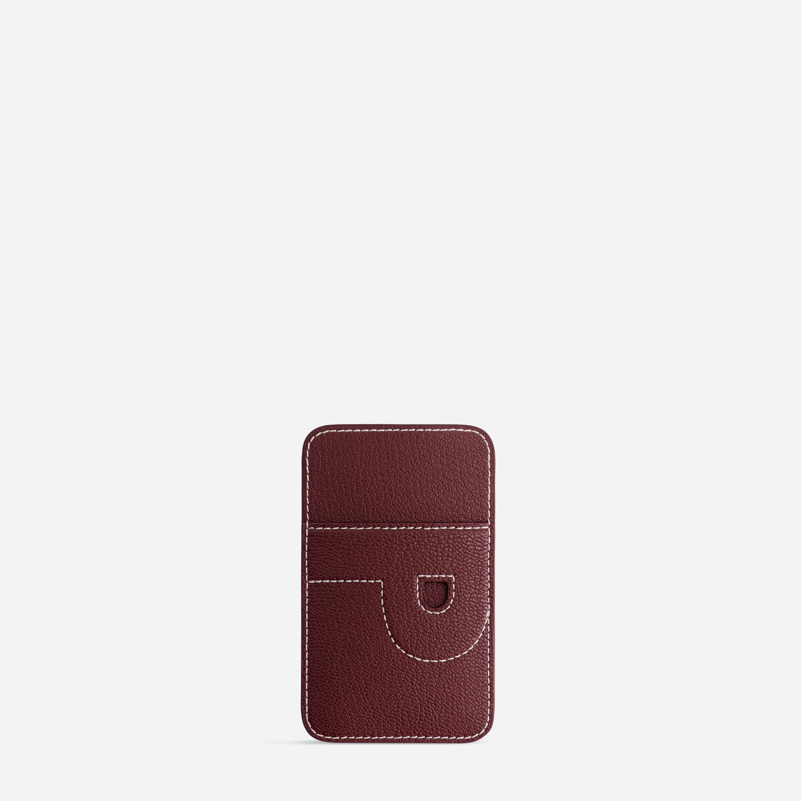 Cardholder P - Chèvre Bordeaux