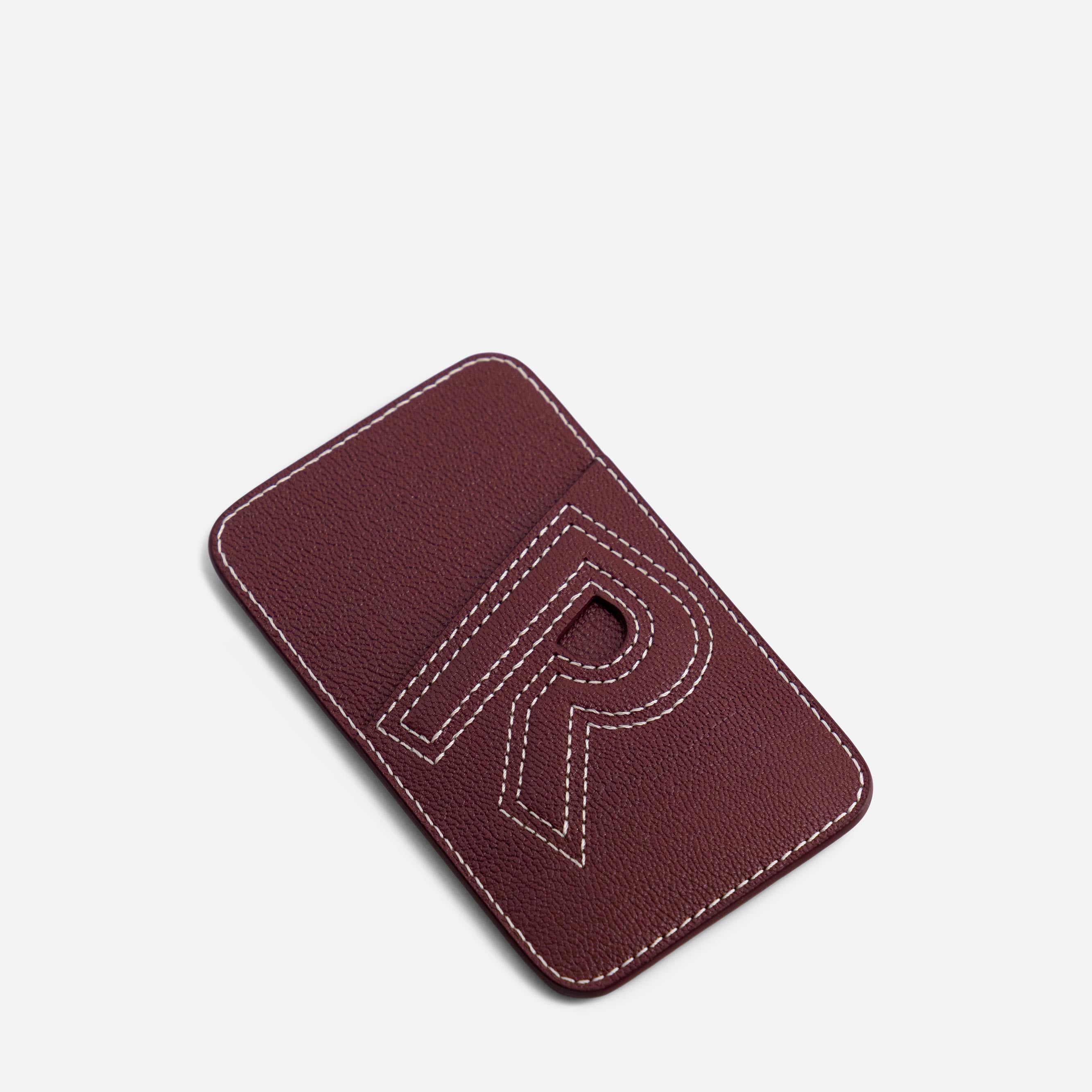 Cardholder R - Chèvre Bordeaux