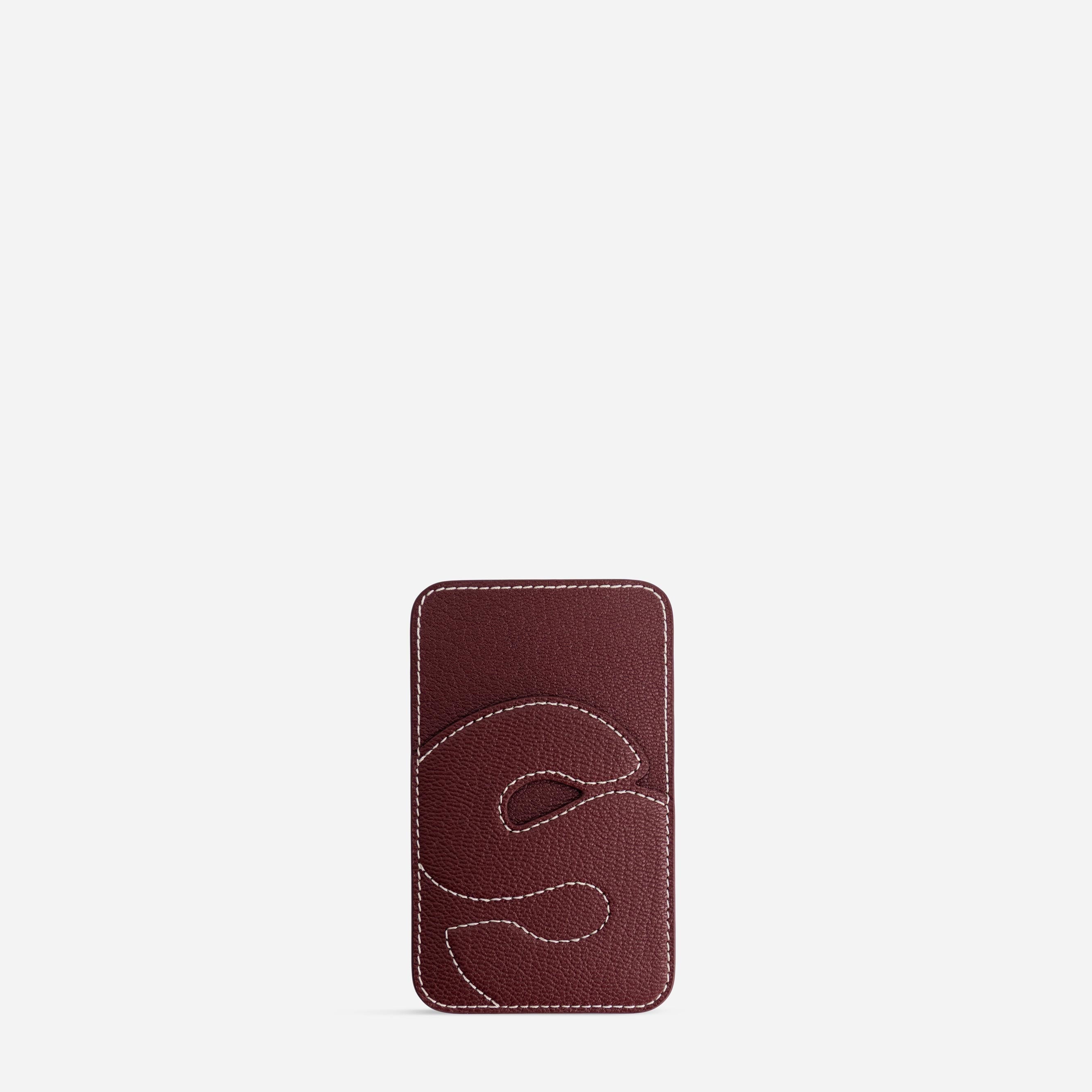 Cardholder S - Chèvre Bordeaux