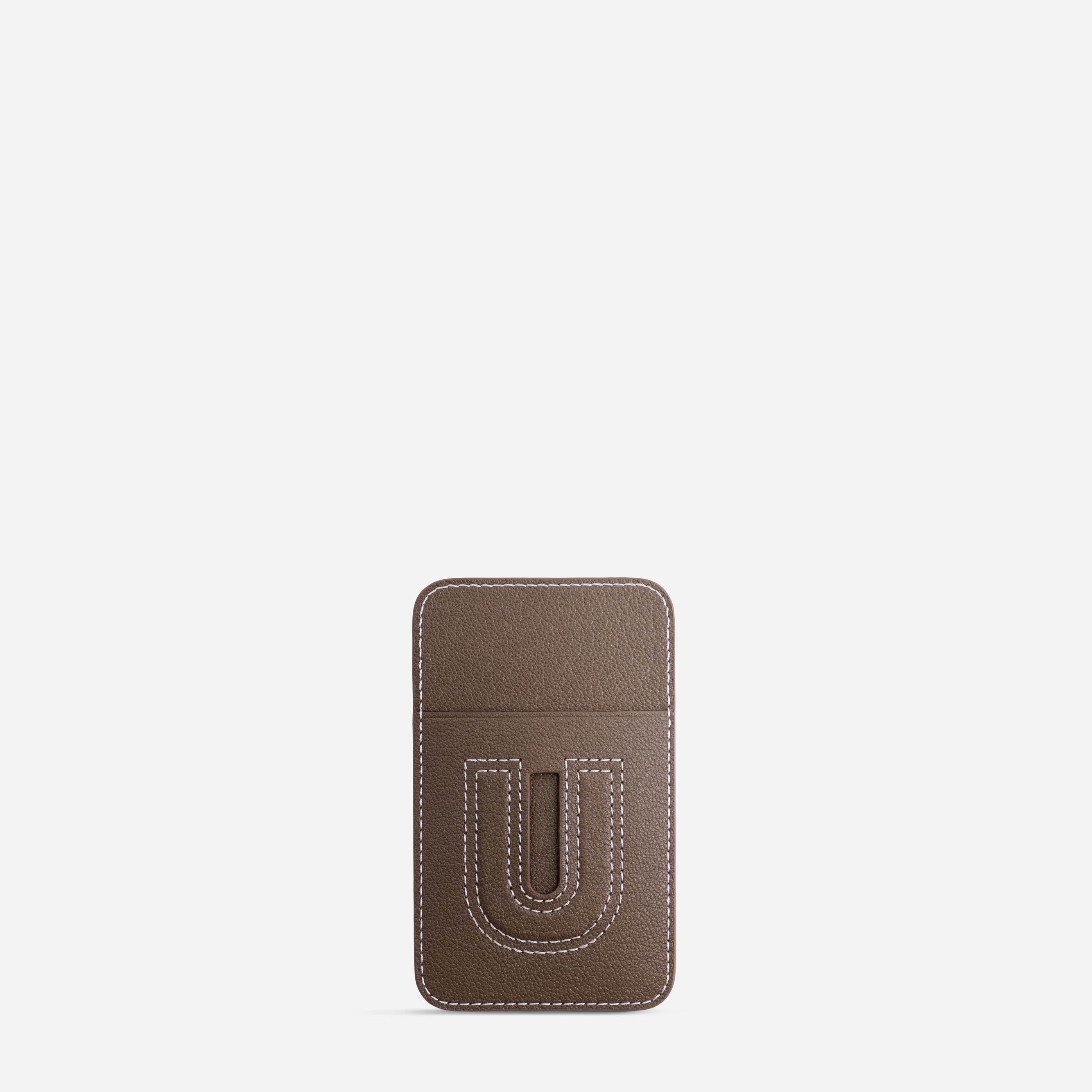 Cardholder U - Chèvre Etoupe