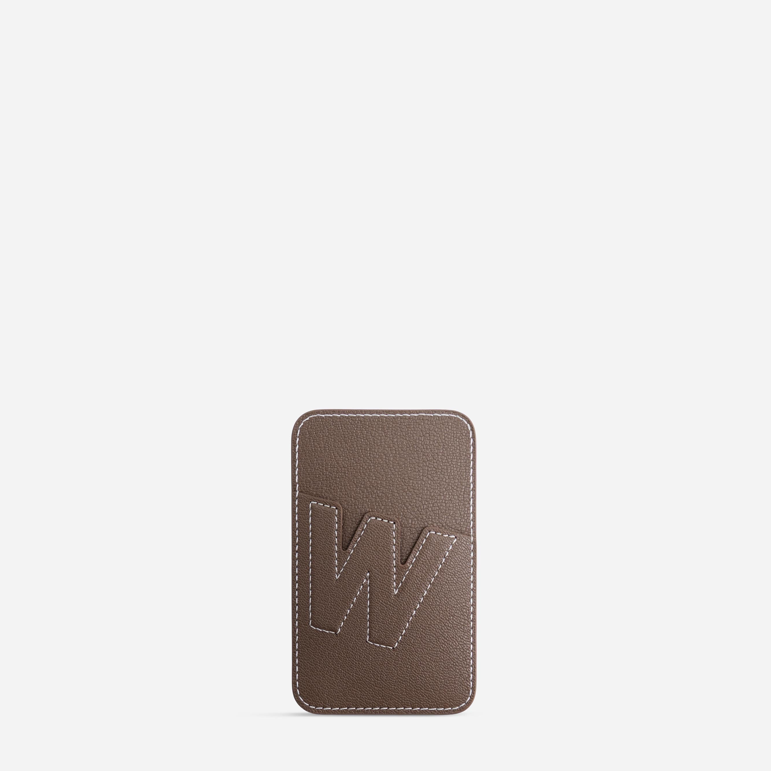 Cardholder W - Chèvre Etoupe