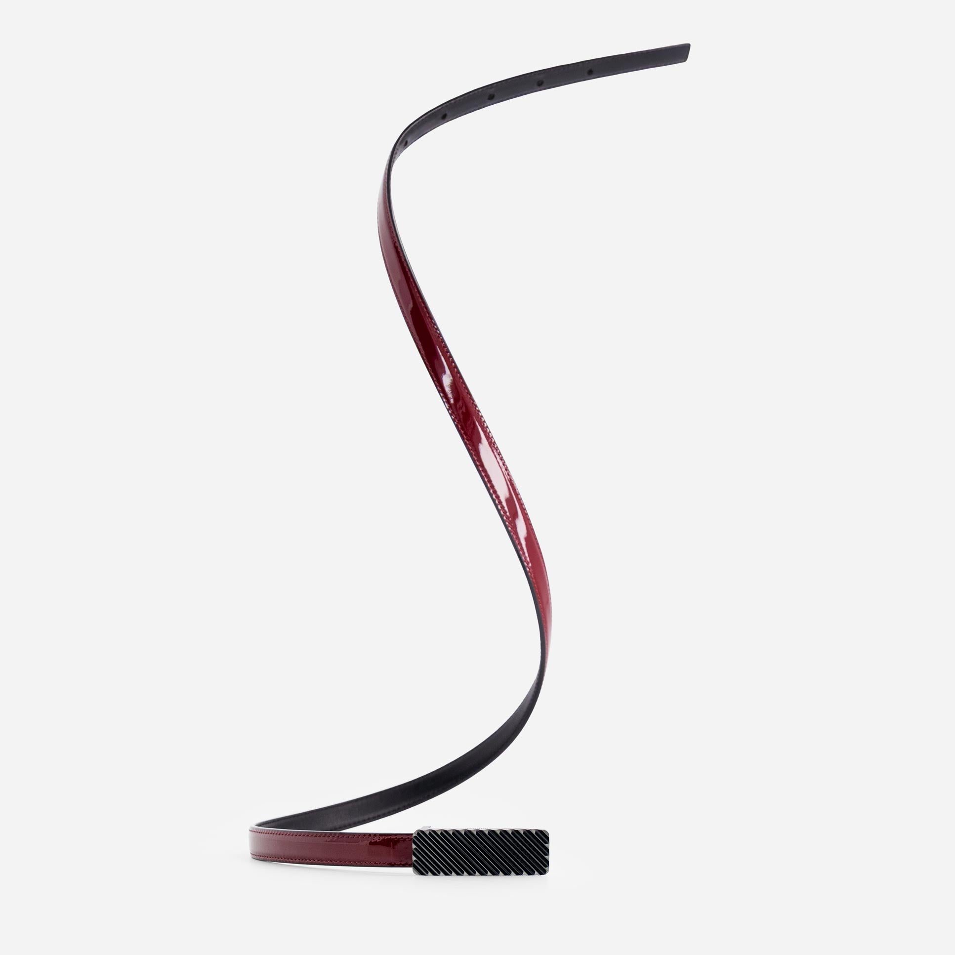 Isla Belt - Patent Bordeaux