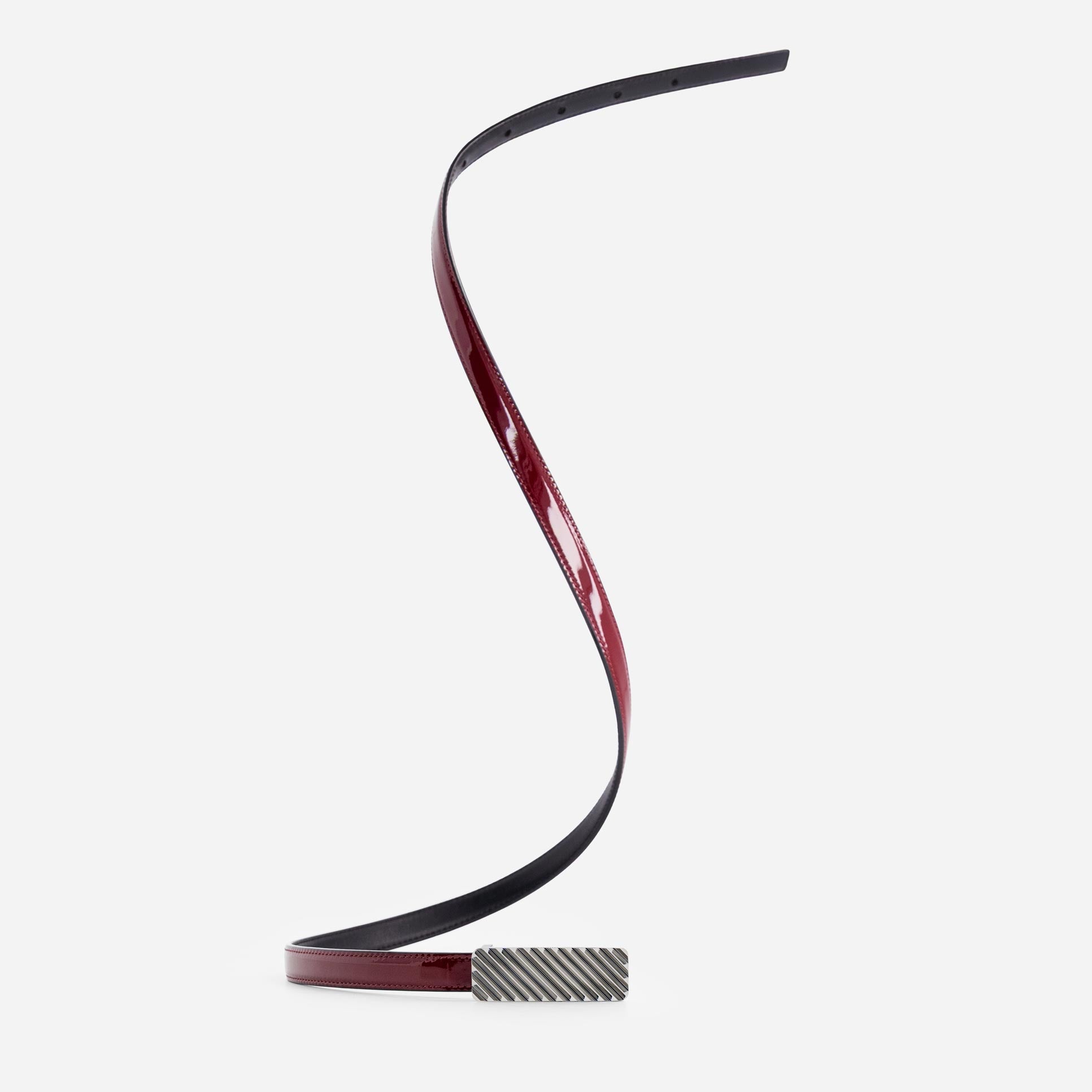 Isla Belt - Patent Bordeaux