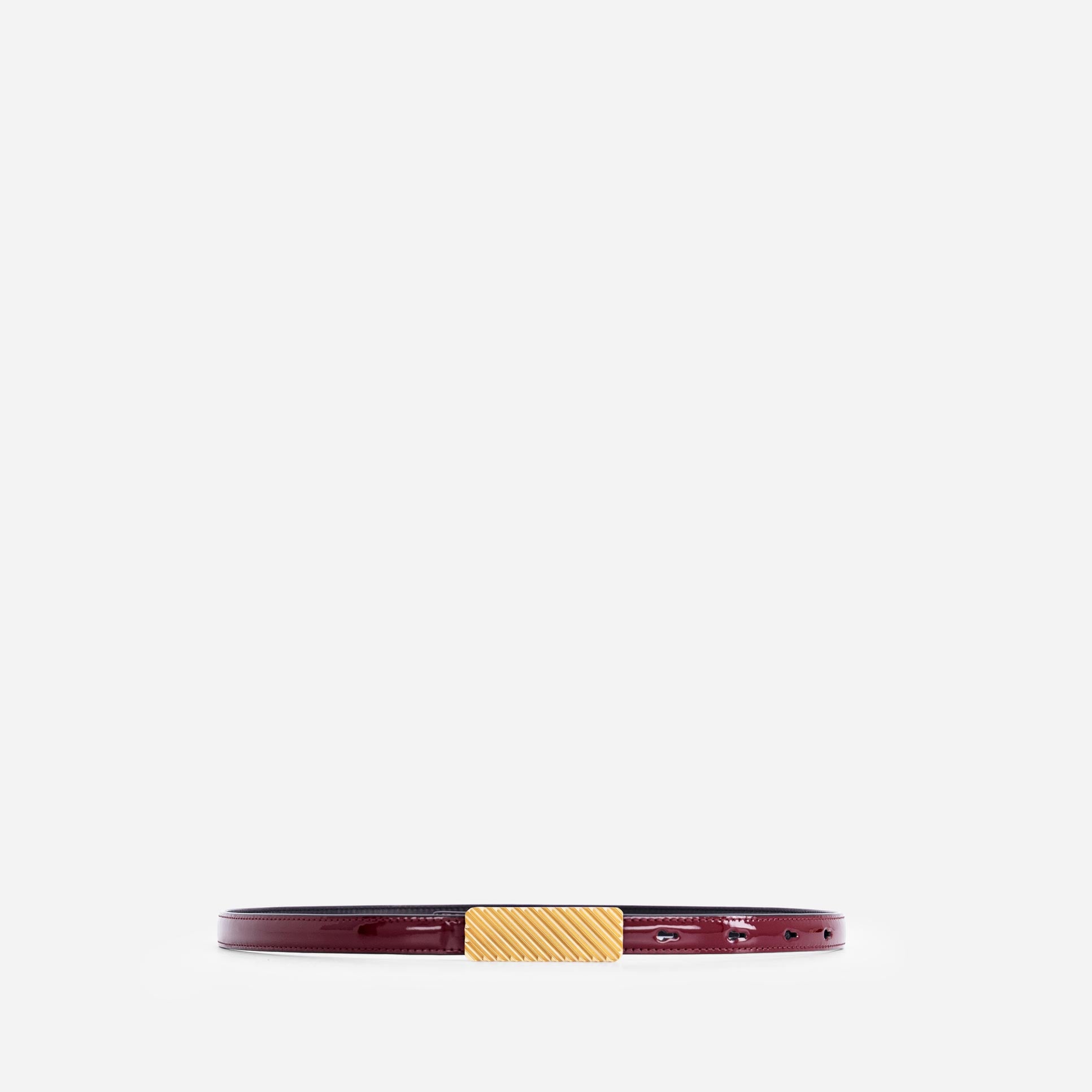Isla Belt - Patent Bordeaux