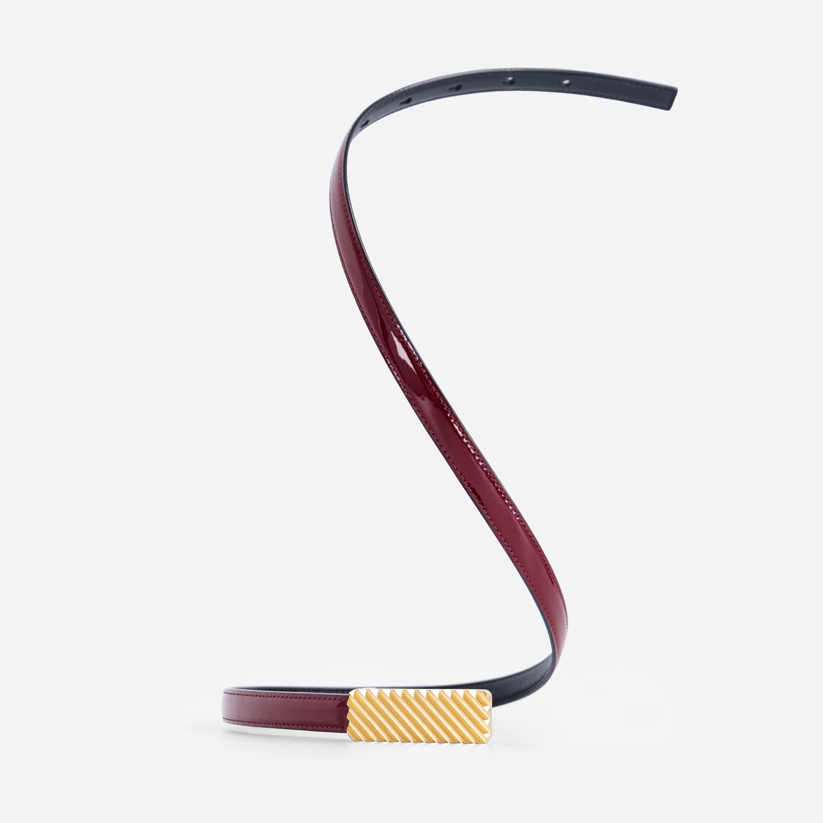 Isla Belt - Patent Bordeaux