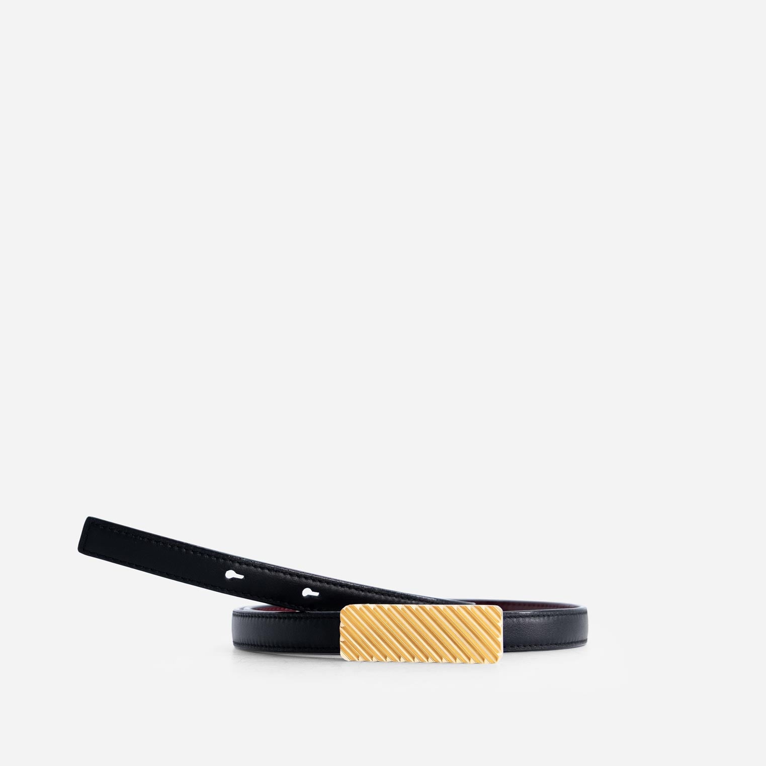 Isla Belt - Patent Bordeaux