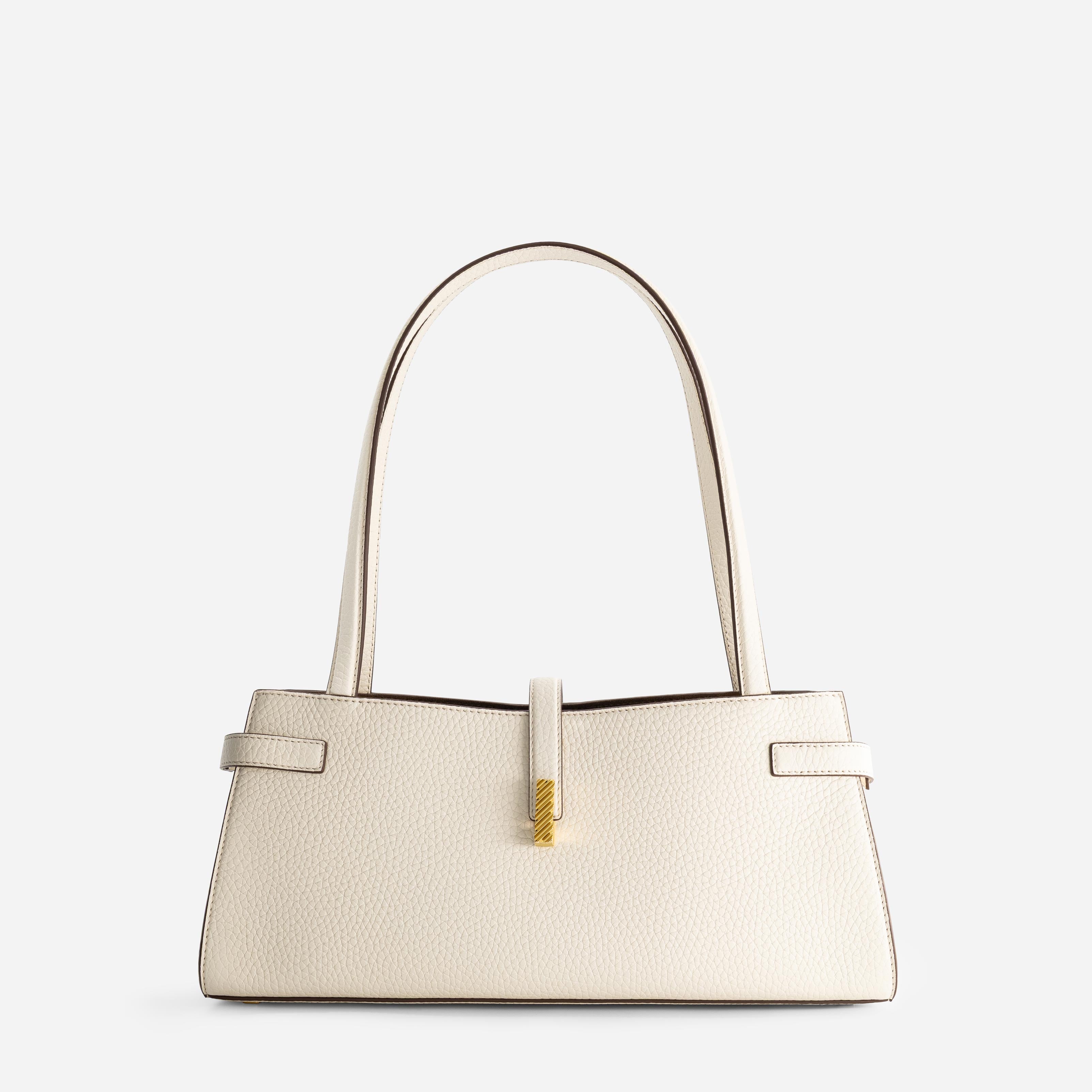 Isla Wide Tote - Grained Cream