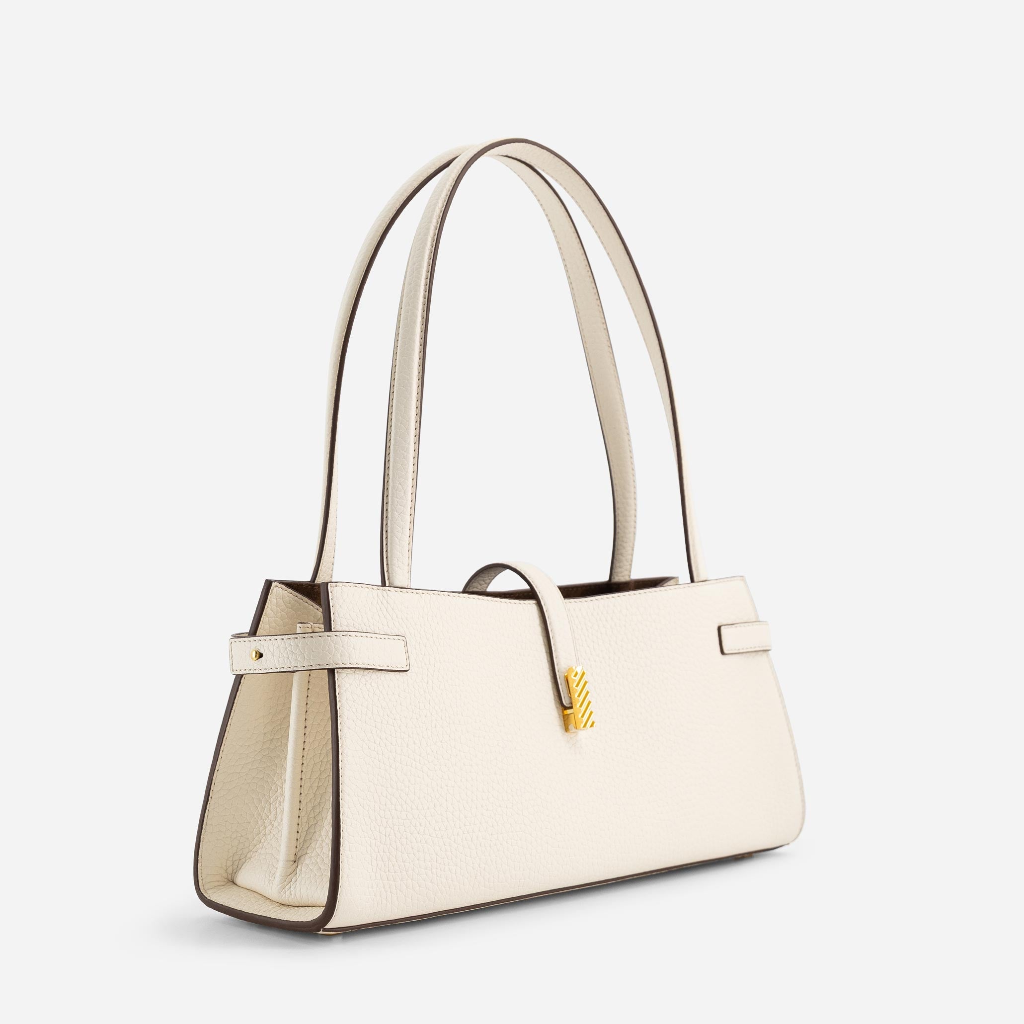 Isla Wide Tote - Grained Cream