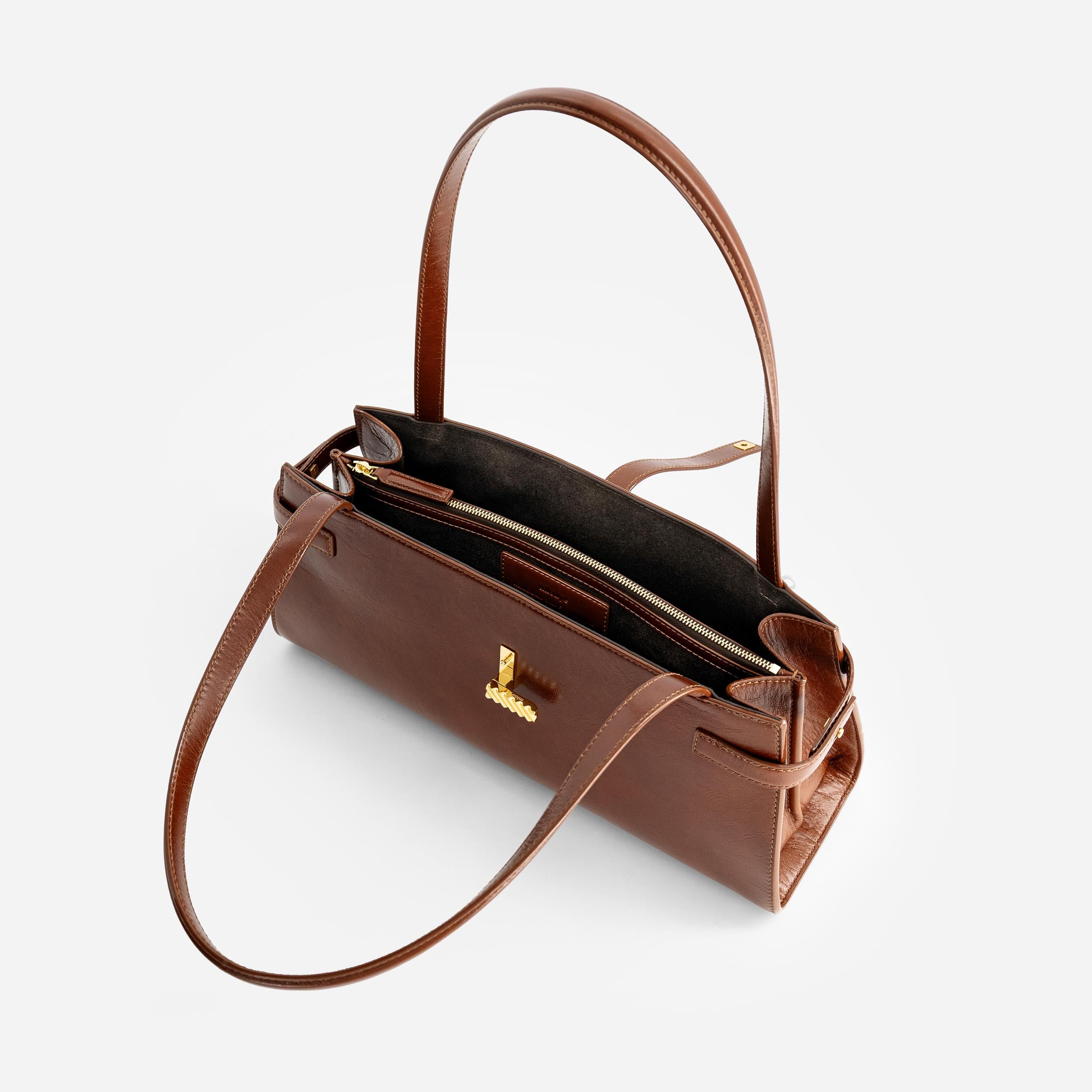 Isla Wide Tote - Crinkled Pecan