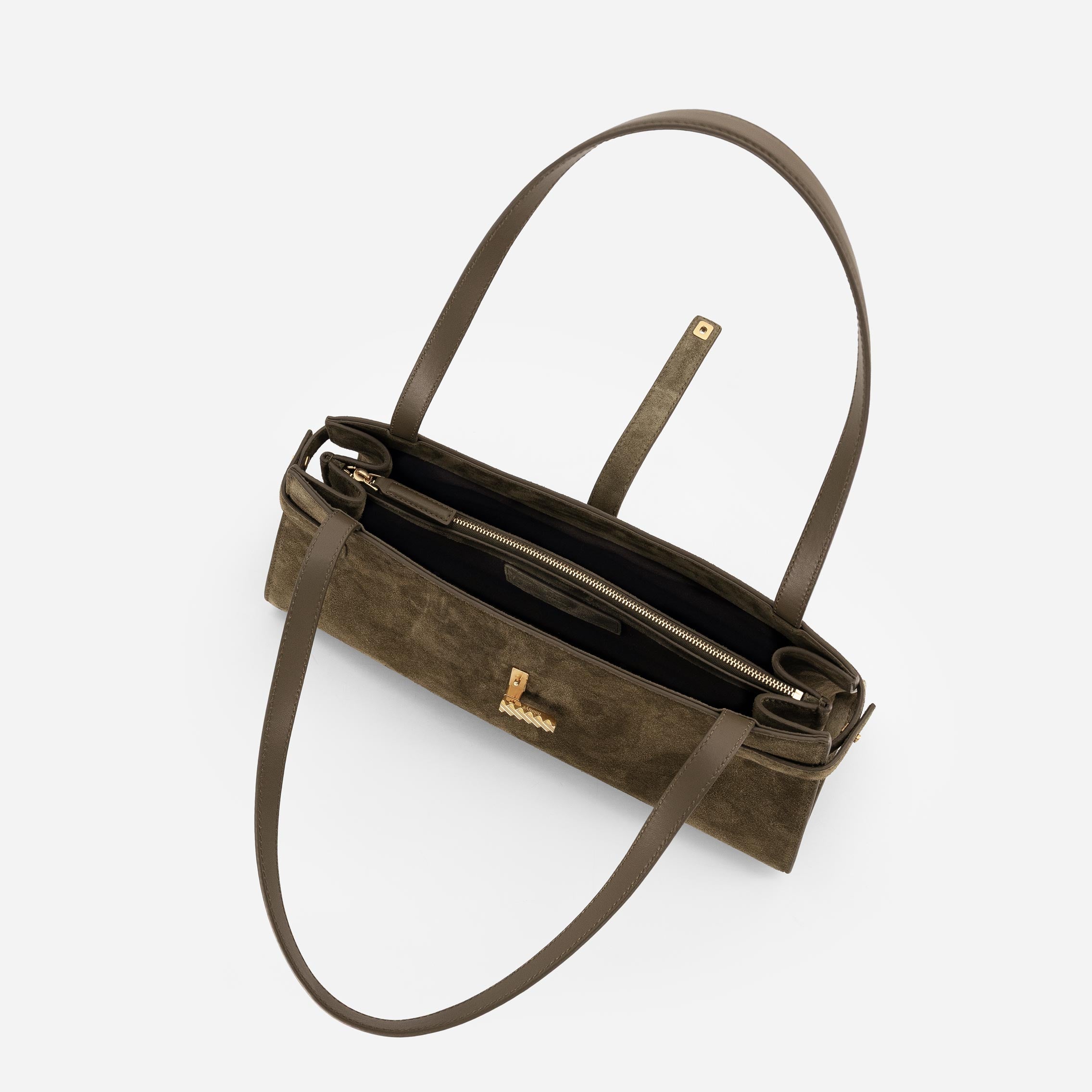 Isla Wide Tote - Suede Moss