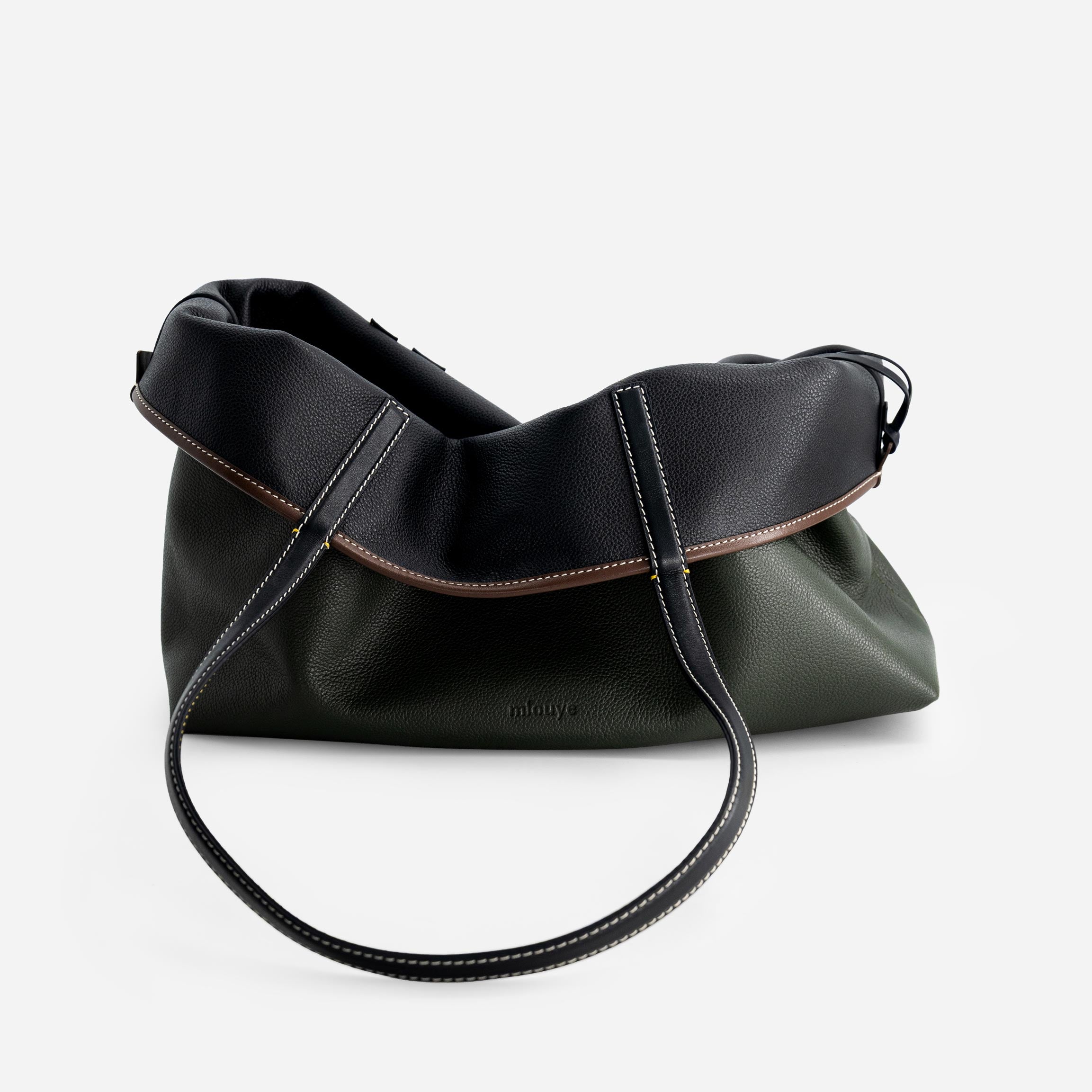 M Tote - Black & Hunter Green