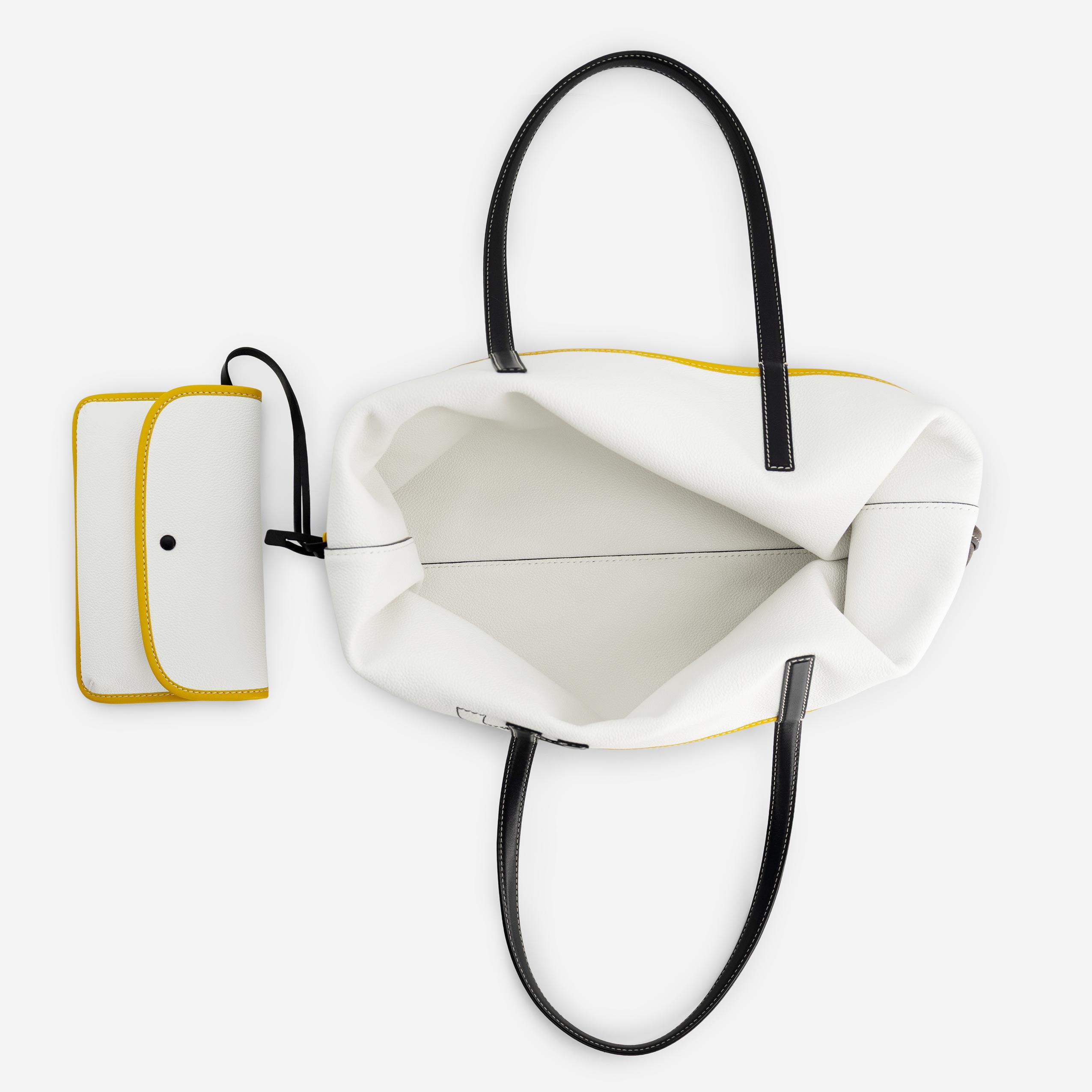 M Tote - Espresso & White