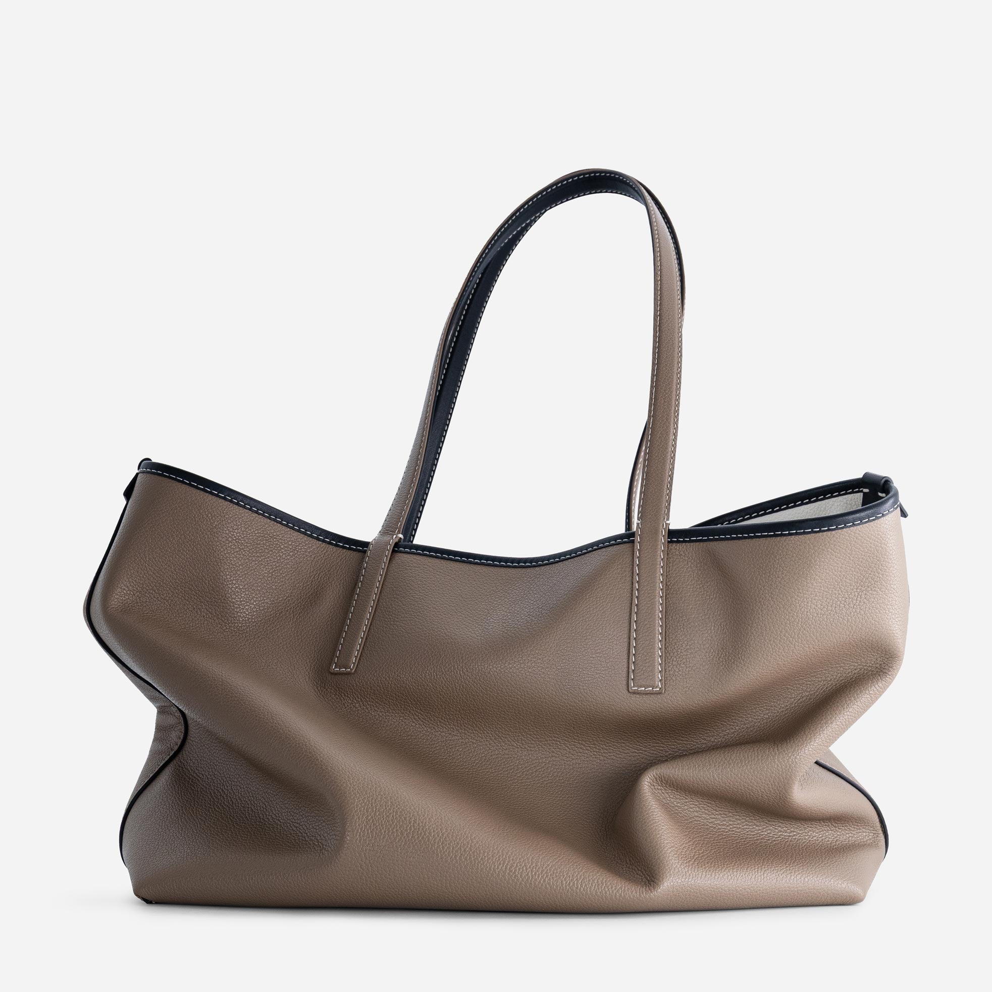 M Tote - Off White & Etoupe