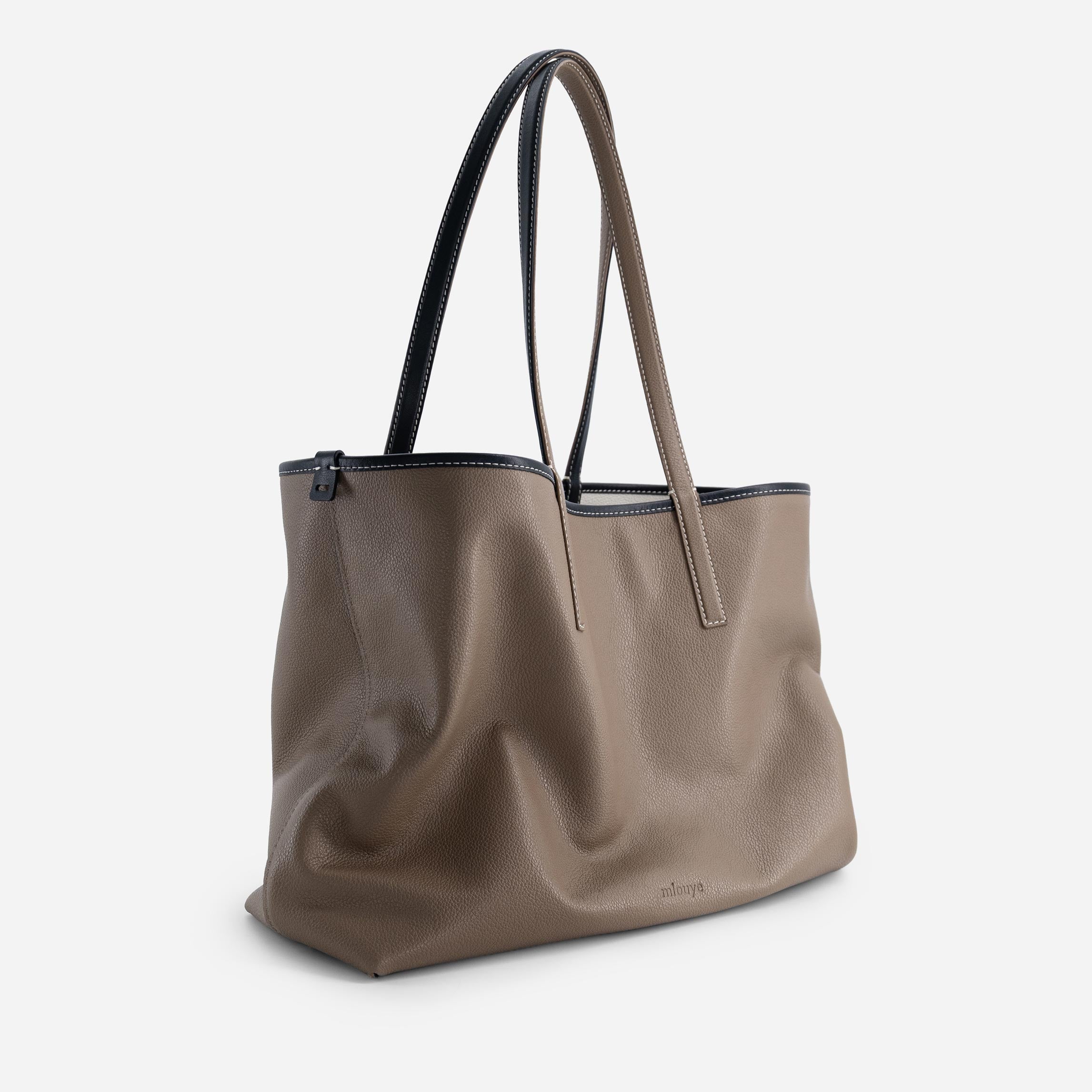 M Tote - Off White & Etoupe