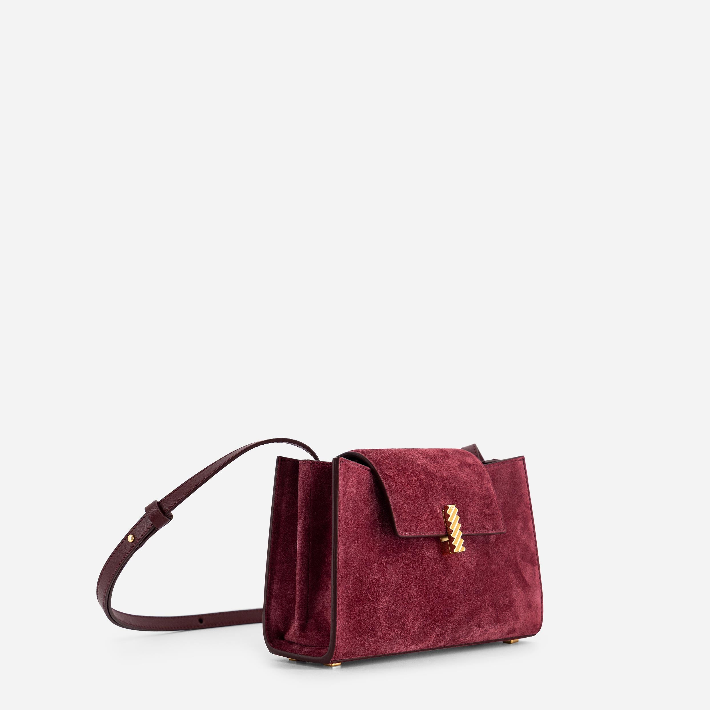 Mini Isla - Suede Bordeaux