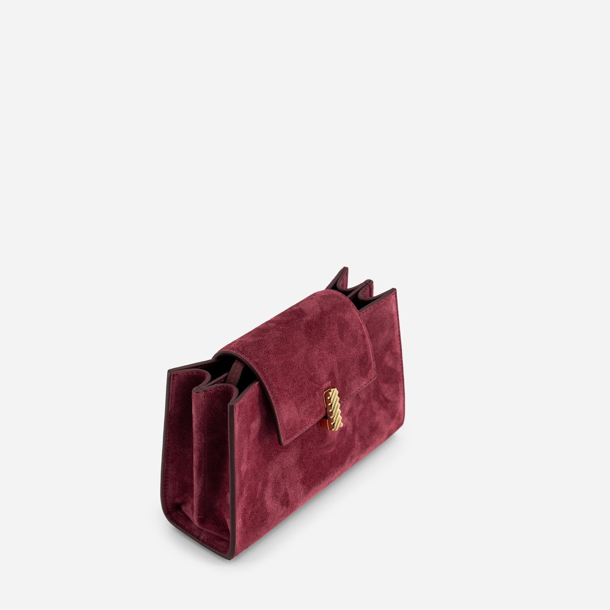 Mini Isla - Suede Bordeaux