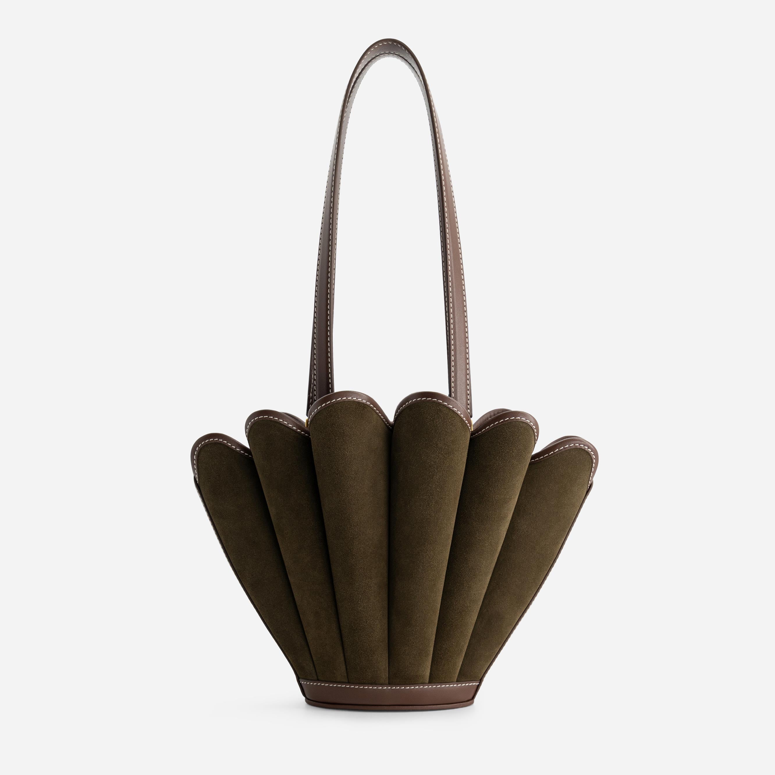 Mini Seashell Tote - Suede Moss