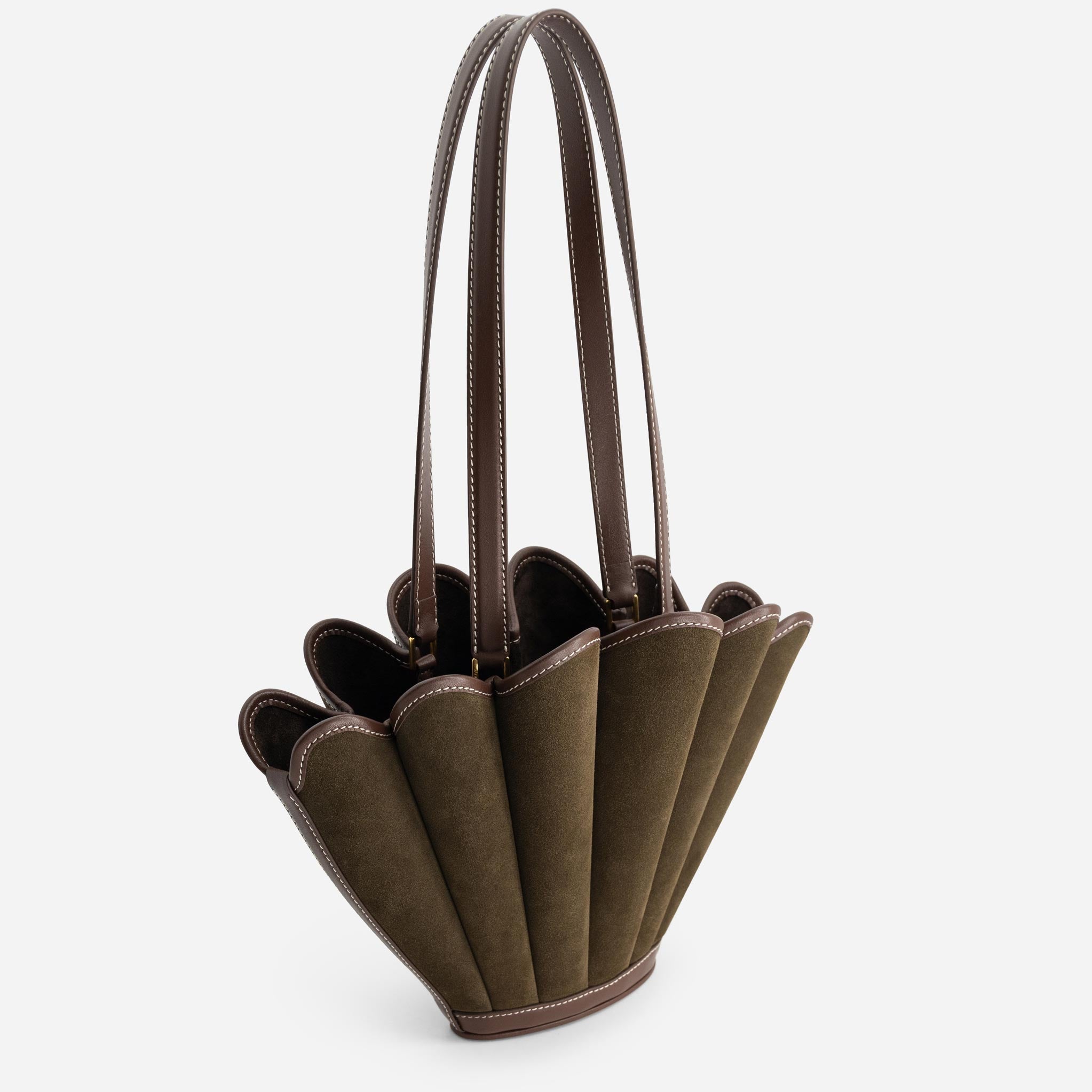 Mini Seashell Tote - Suede Moss