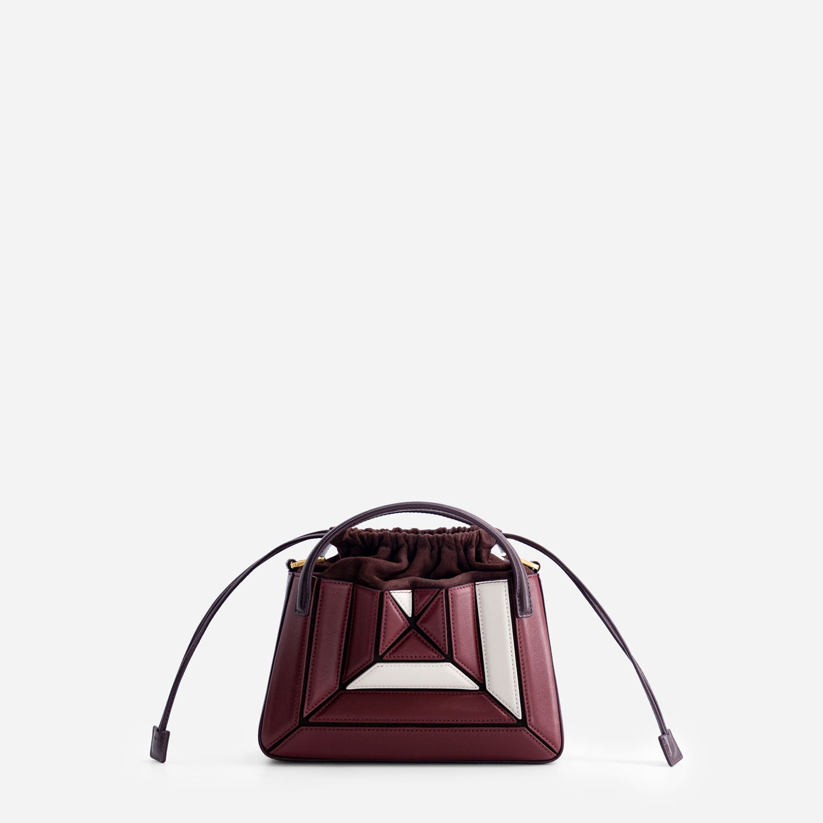 Mini Sera Tote - Bordeaux&Off White