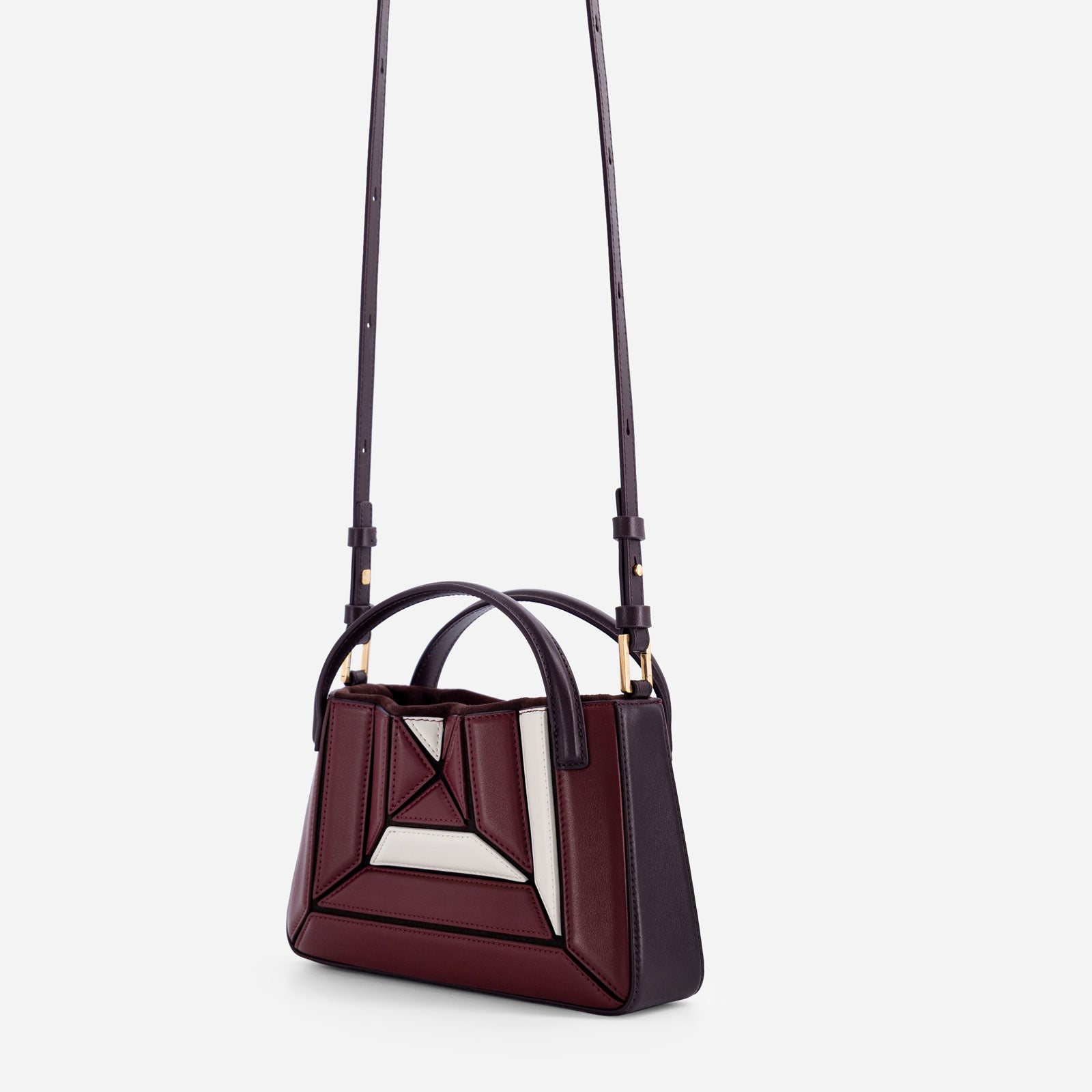 Mini Sera Tote - Bordeaux&Off White