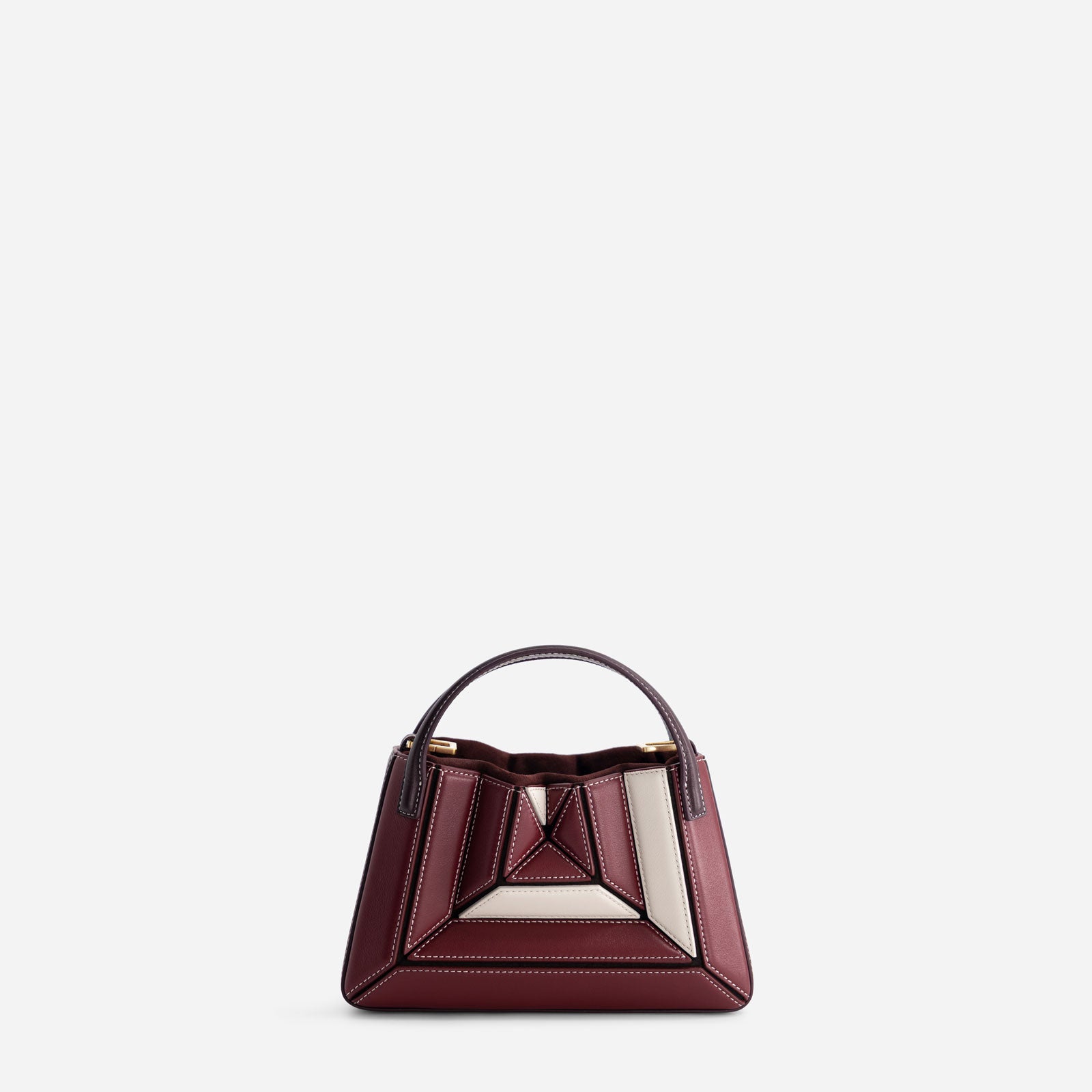 Mini Sera Tote - Bordeaux&Off White