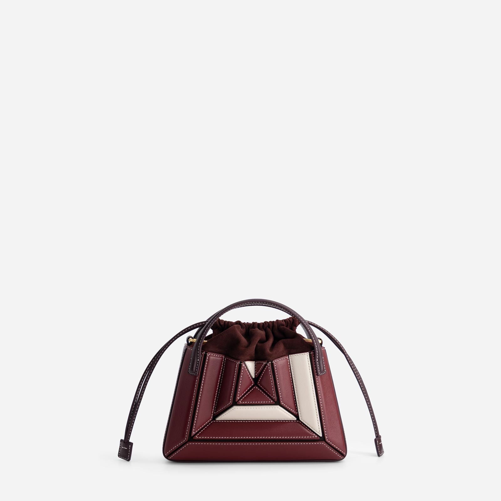 Mini Sera Tote - Bordeaux&Off White