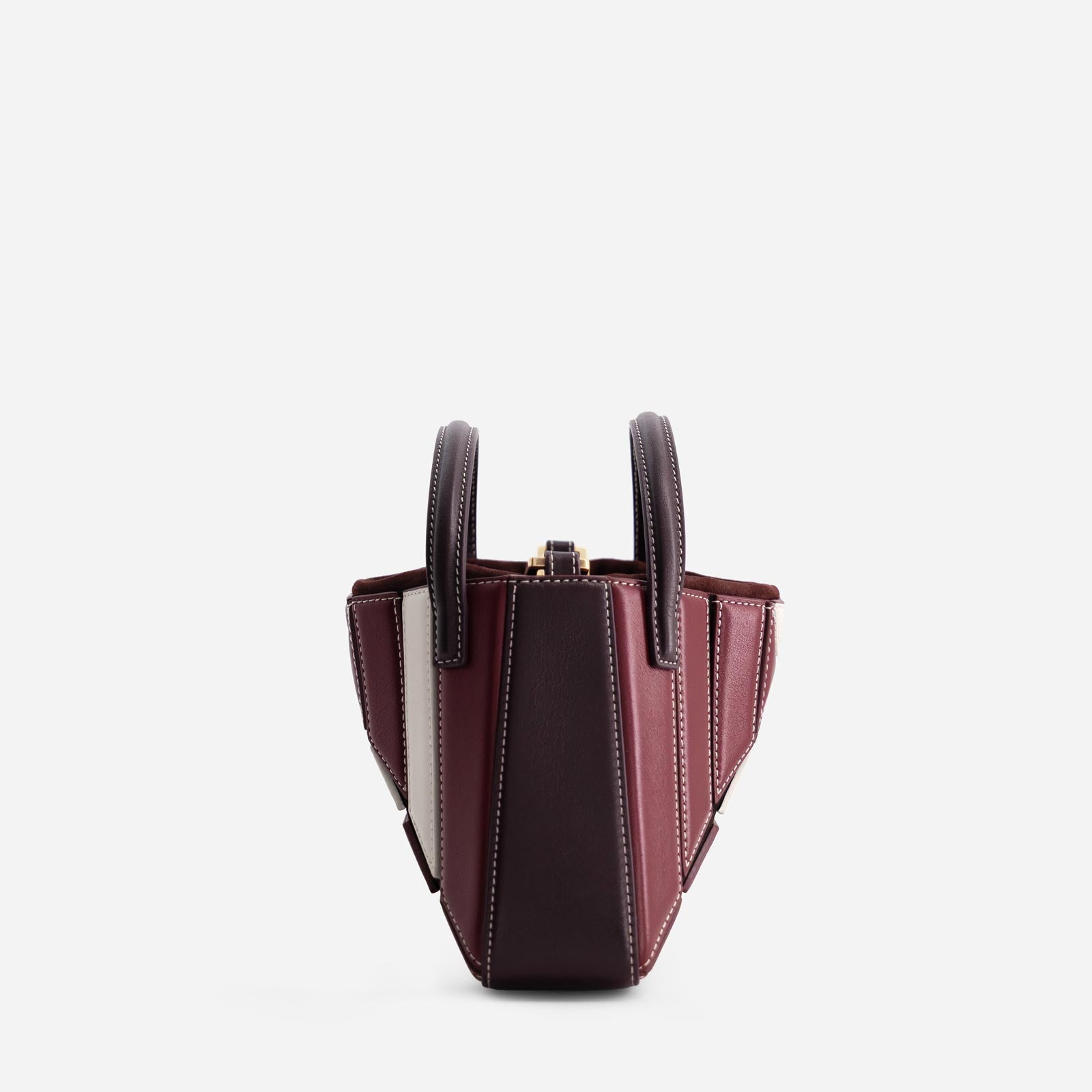 Mini Sera Tote - Bordeaux&Off White