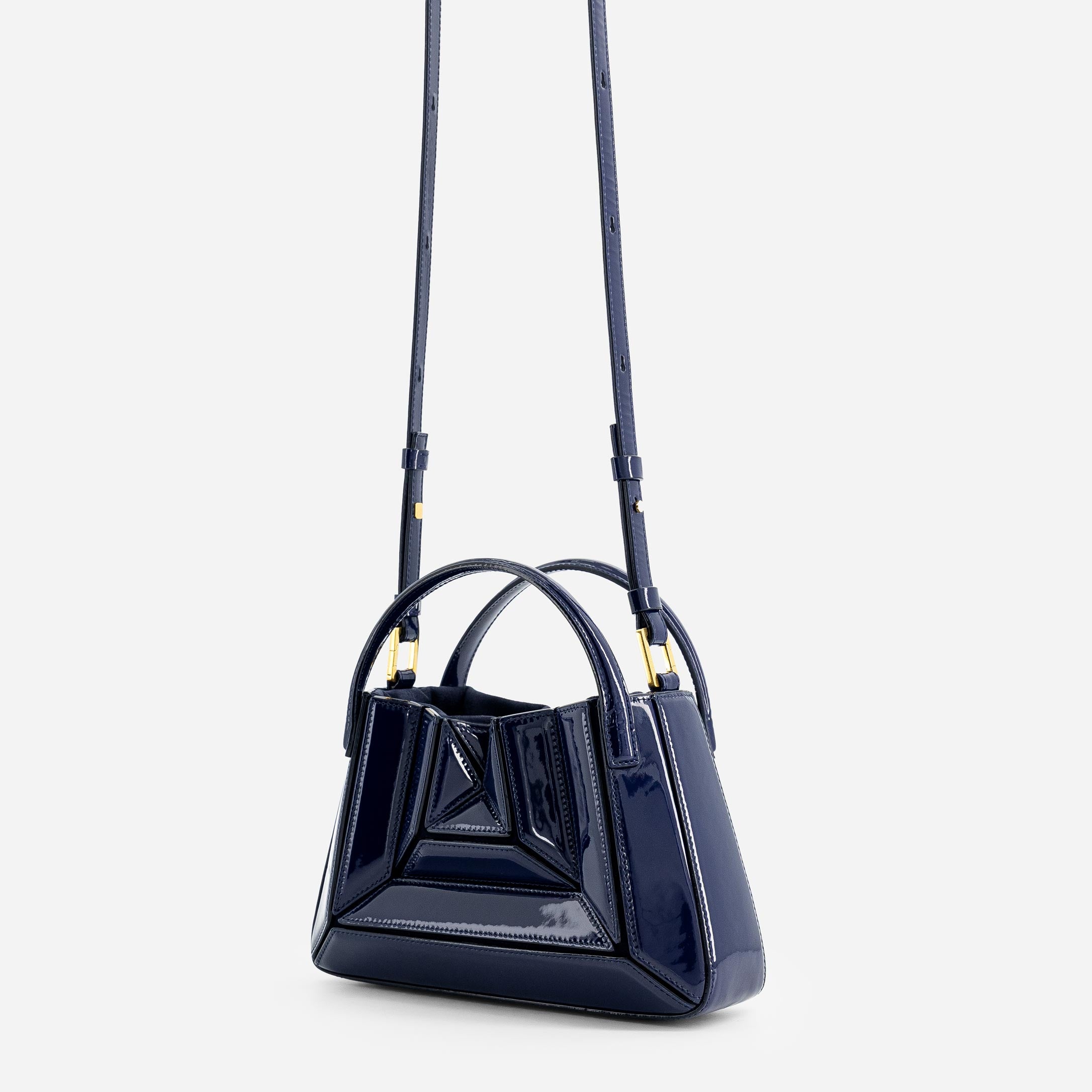 Mini Sera Tote - Patent Navy