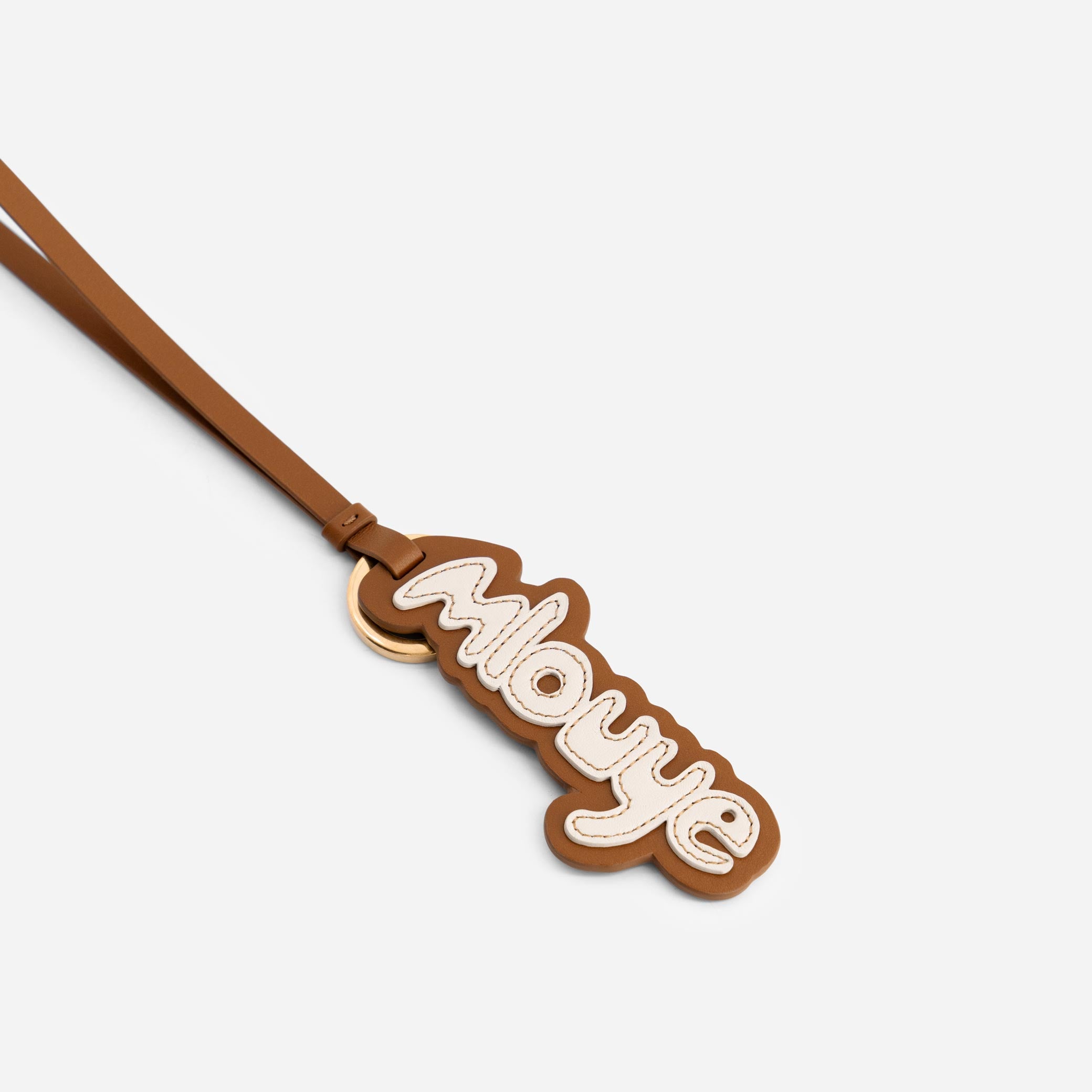 Mlouye Logo Keyring - Tan