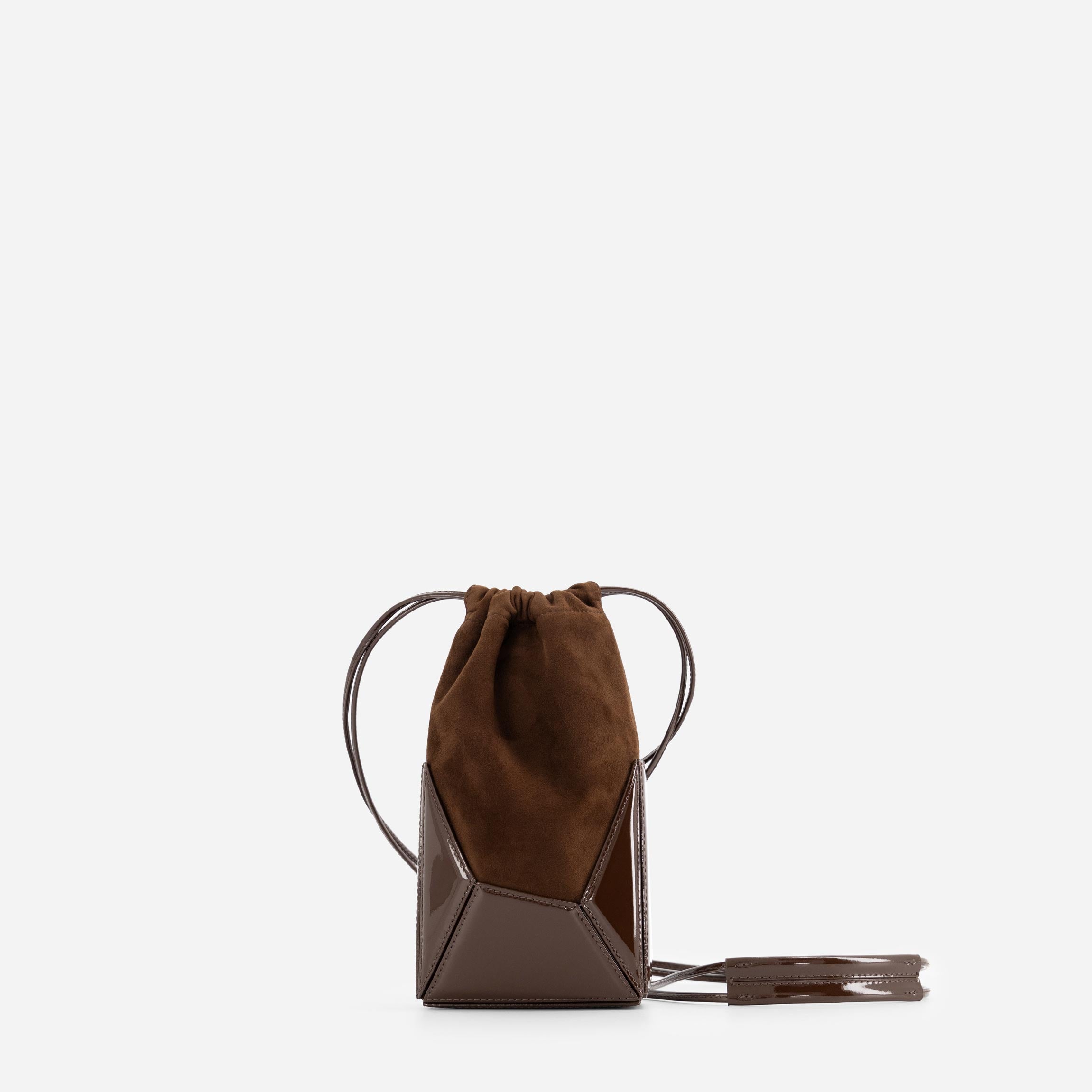 Naomi Phone Pouch - Patent Brown