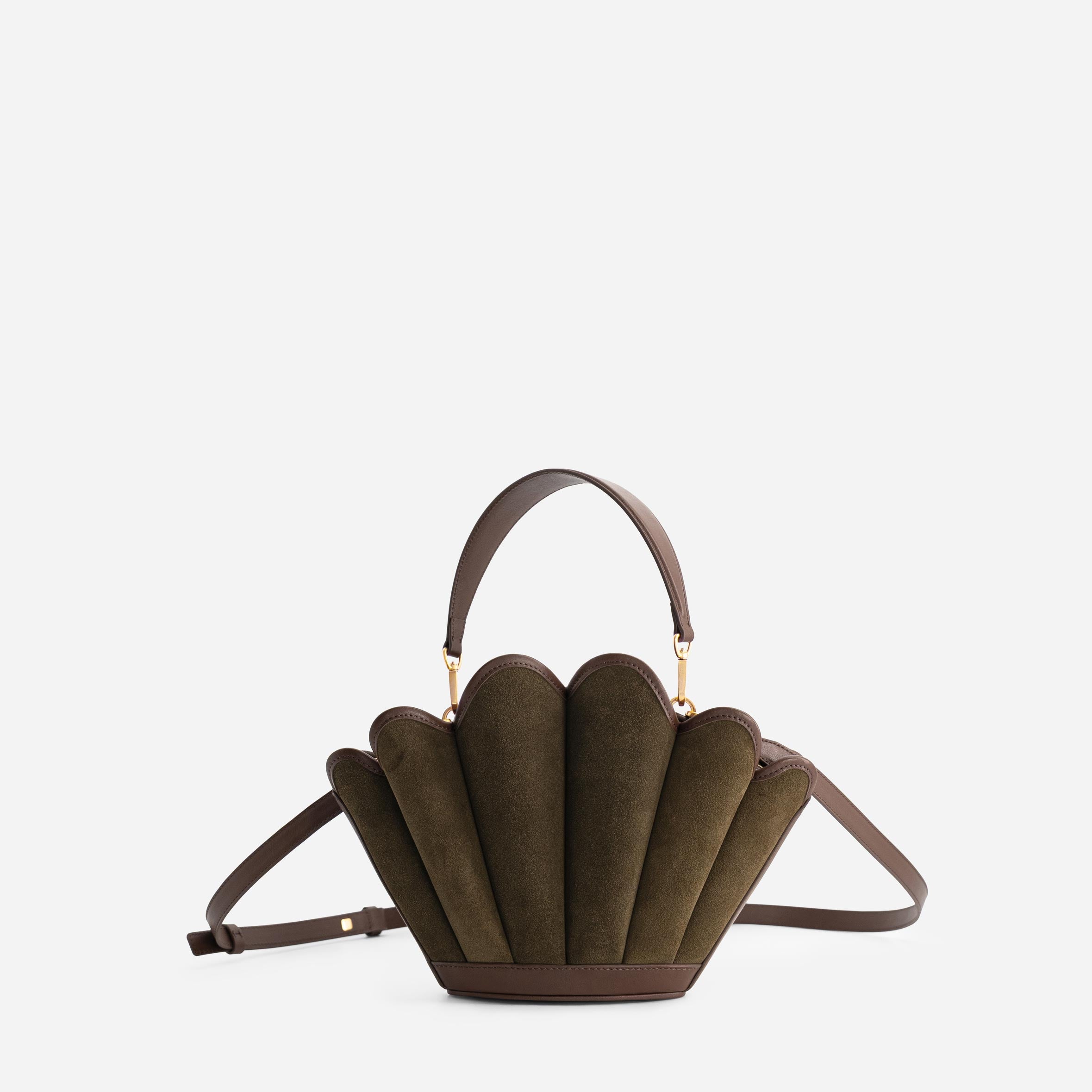Seashell Crossbody - Suede Moss