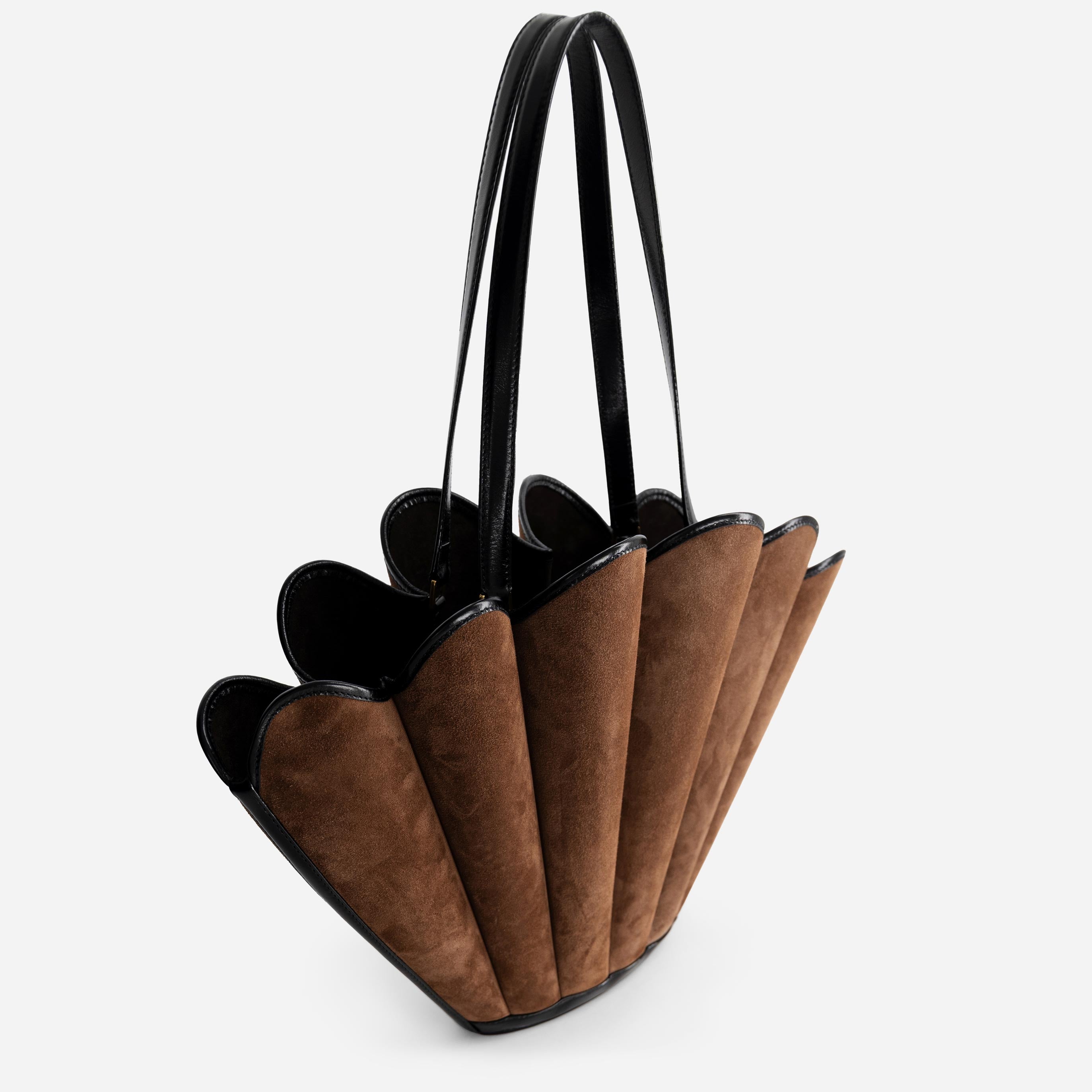 Seashell Tote - Suede Espresso