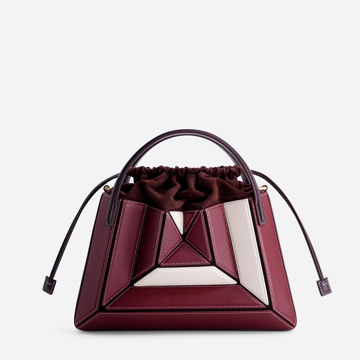 Sera Tote - Bordeaux&Off White