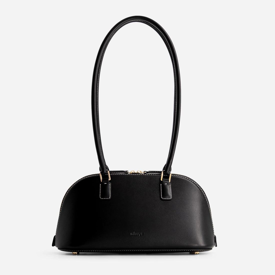 12 Canoe leather bag in Black
