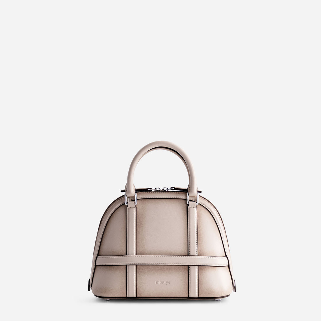 12 Mini leather bag in Mushroom