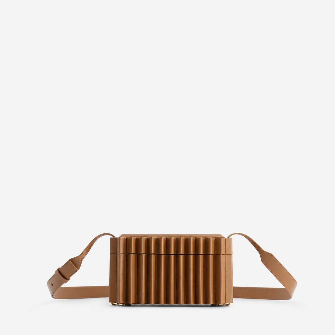 Block leather bag