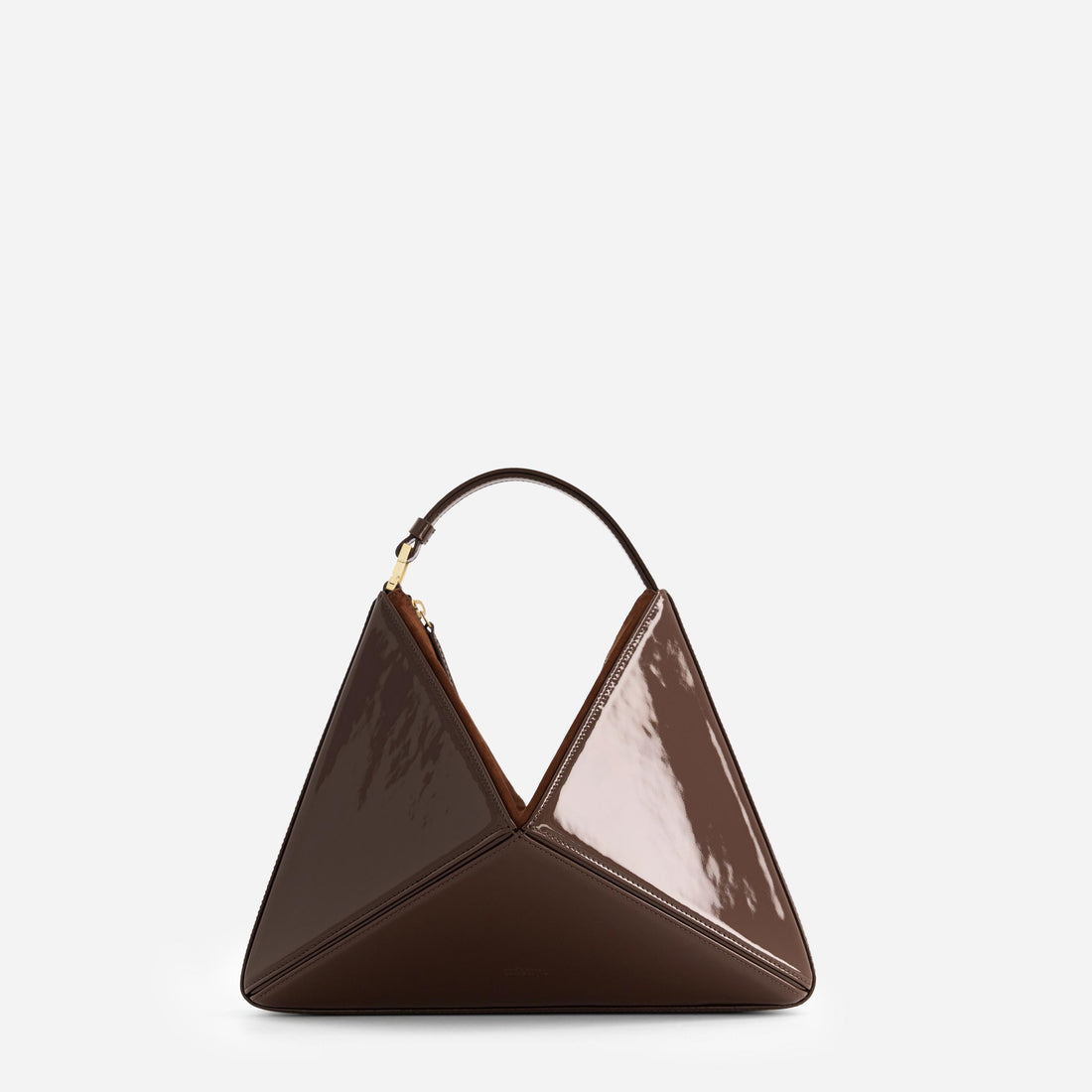 Flex Bag in Patent Brown