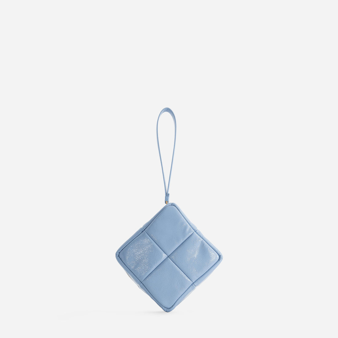 Grid Clutch in Mermaid Blue