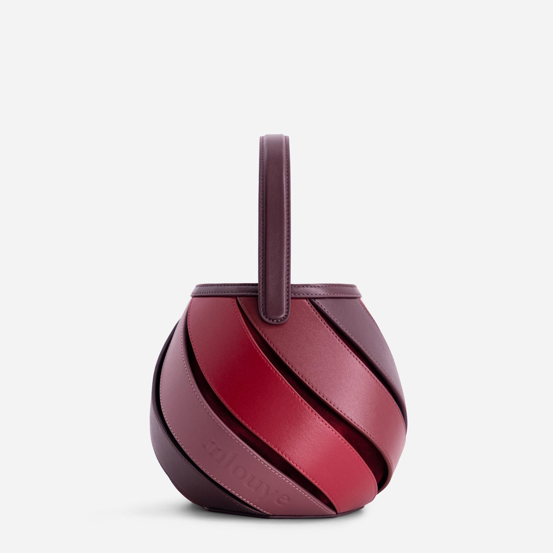 Helix leather bag in Cranberry