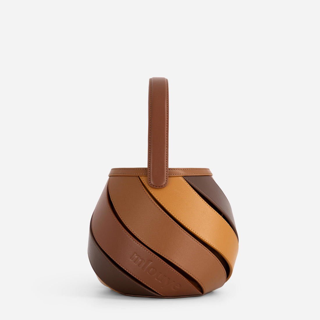 Helix leather bag in Praline