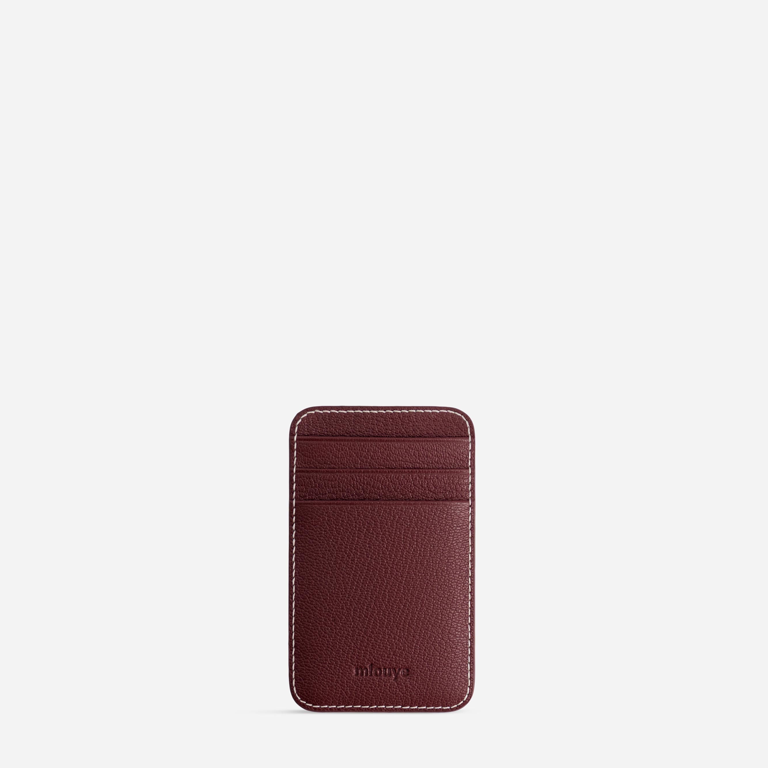 Cardholder B - Chèvre Bordeaux
